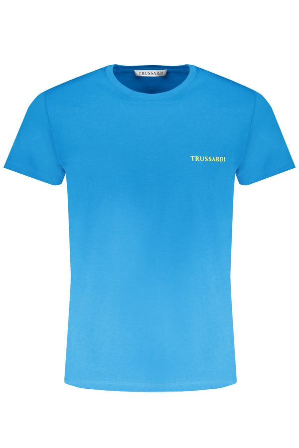 TRUSSARDI T-SHIRT MANICHE CORTE UOMO AZZURRO