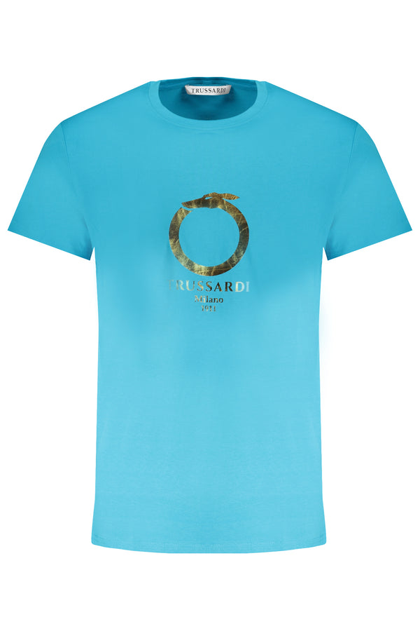 TRUSSARDI T-SHIRT MANICHE CORTE UOMO AZZURRO