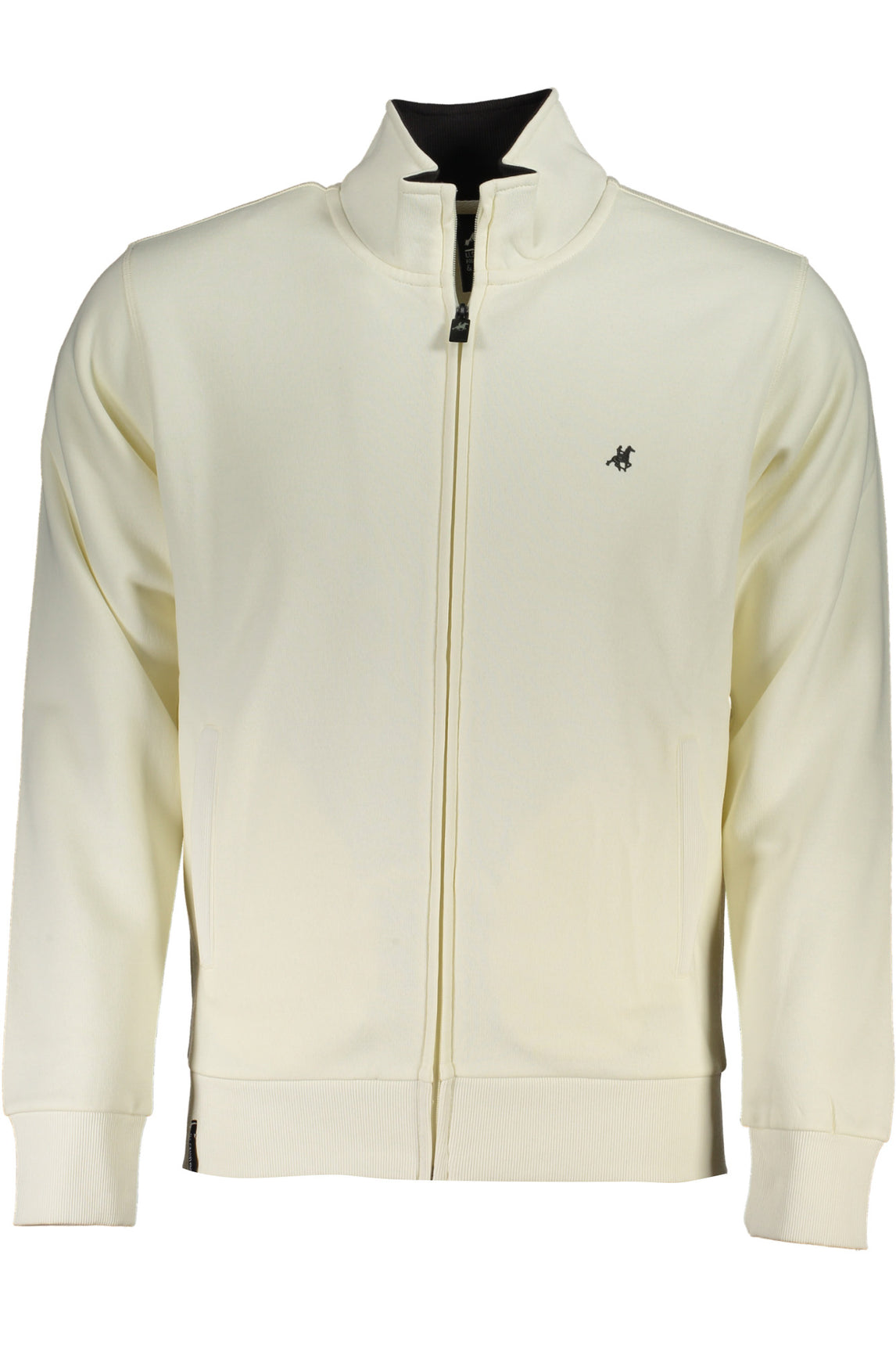 US GRAND POLO MEN'S ZIP-UP SWEATSHIRT WHITE