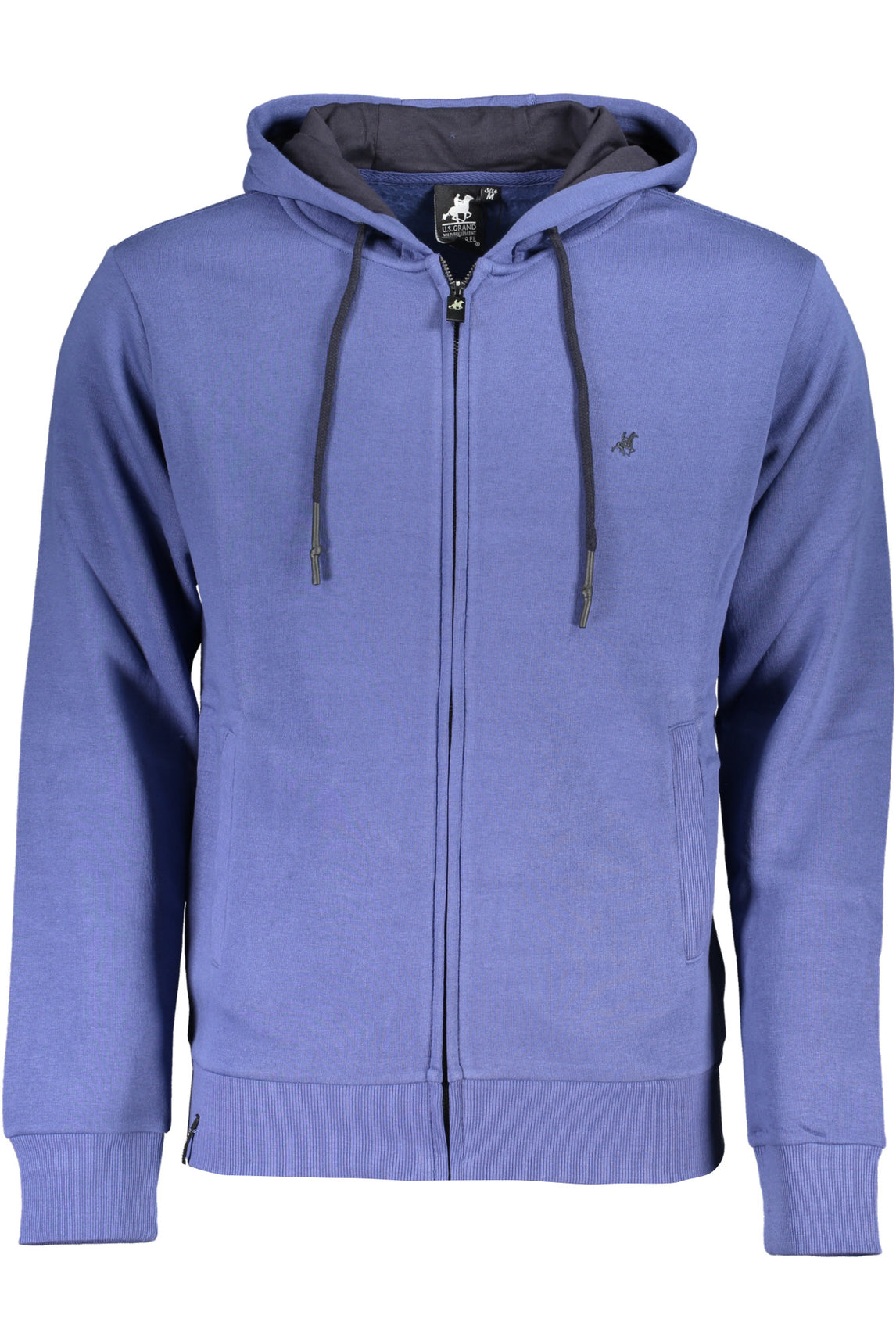 US GRAND POLO MEN'S BLUE ZIP-UP SWEATSHIRT