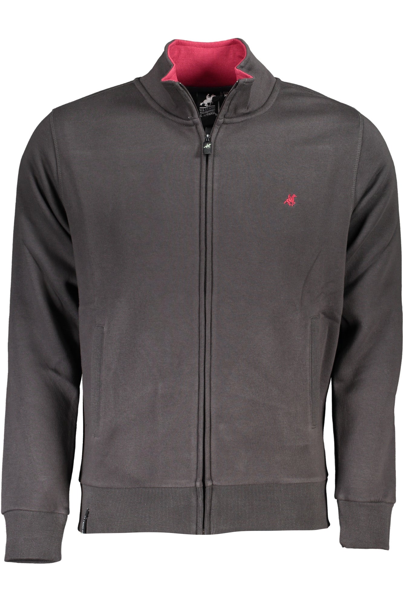 US GRAND POLO MEN'S ZIP-UP SWEATSHIRT GREY