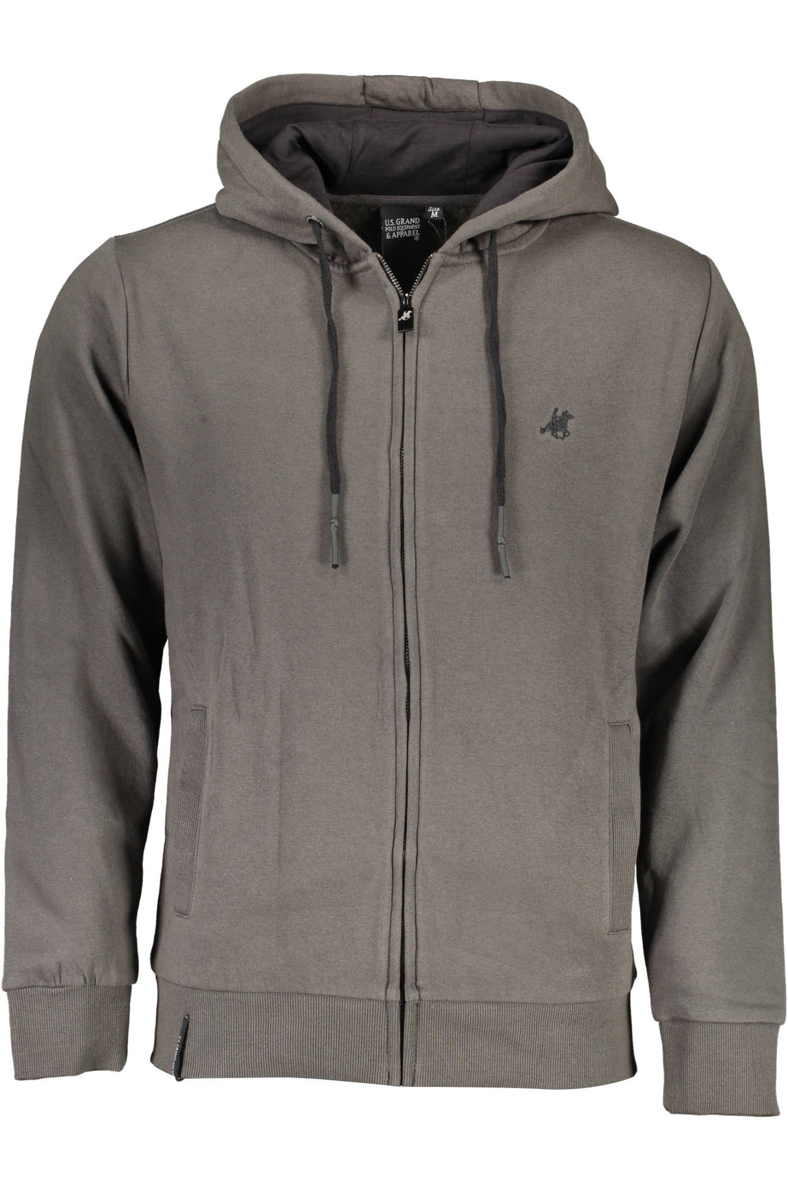 US GRAND POLO MEN'S ZIP-UP SWEATSHIRT GREY