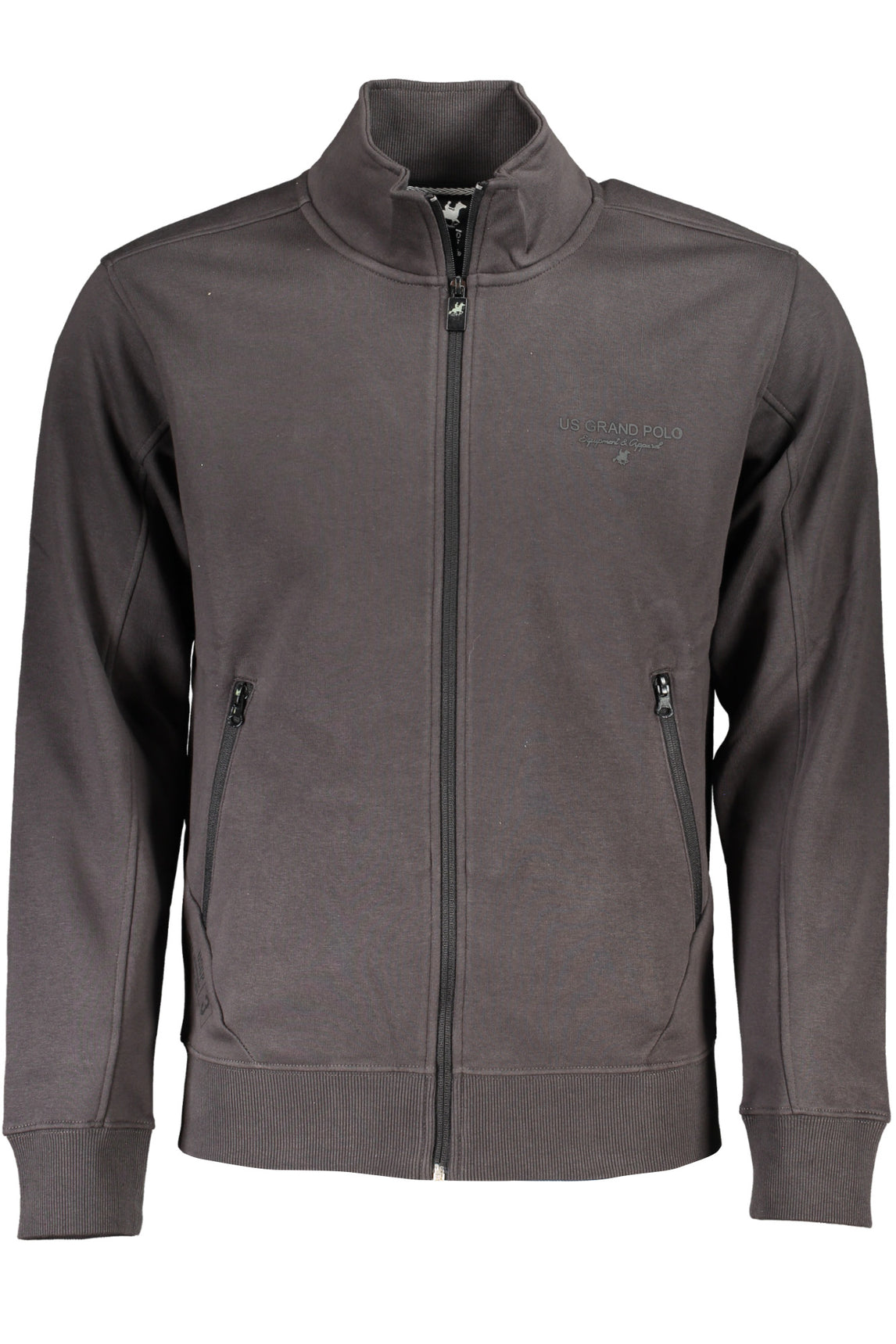 US GRAND POLO MEN'S ZIP-UP SWEATSHIRT GREY