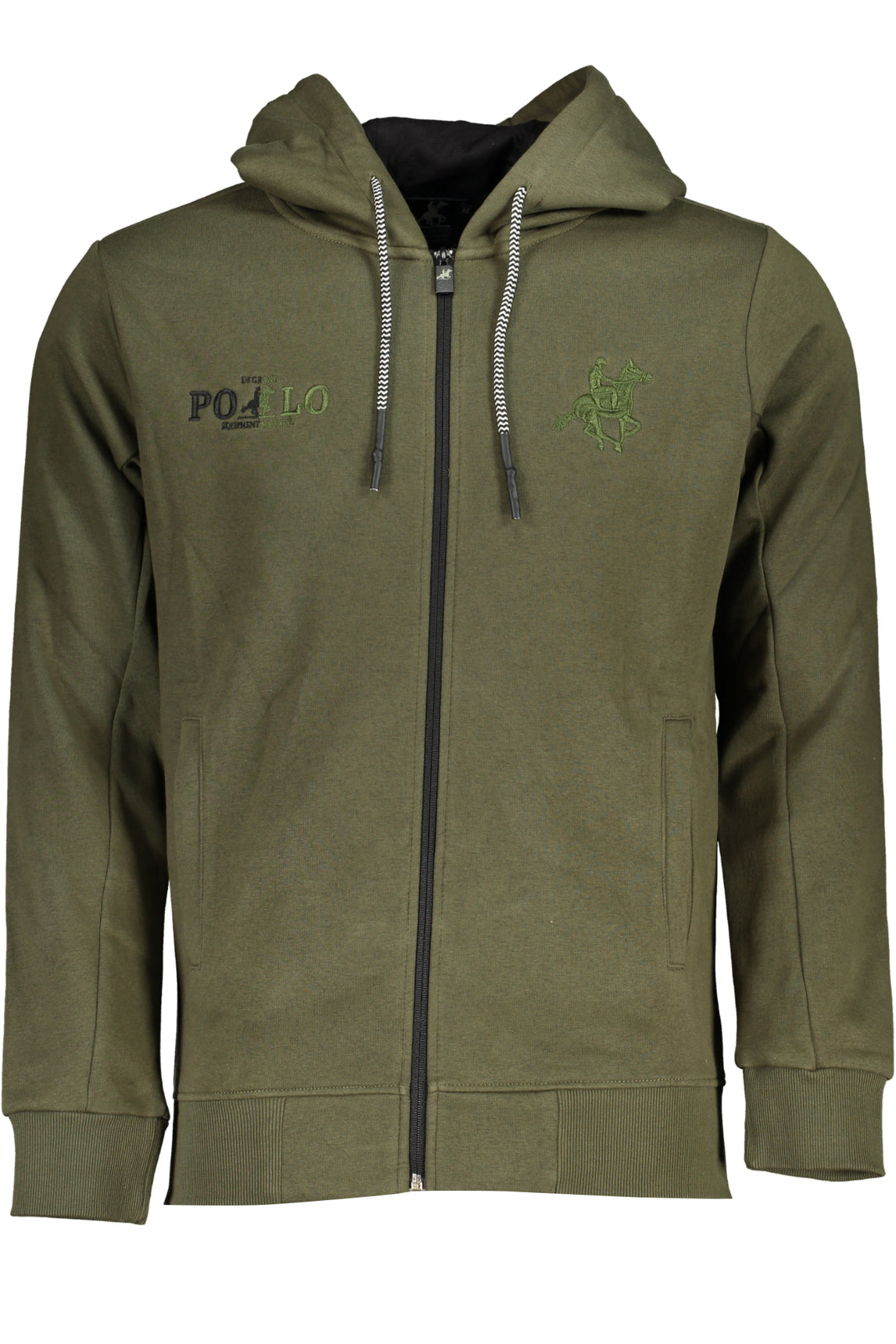 U.S. GRAND POLO FELPA CON ZIP UOMO VERDE