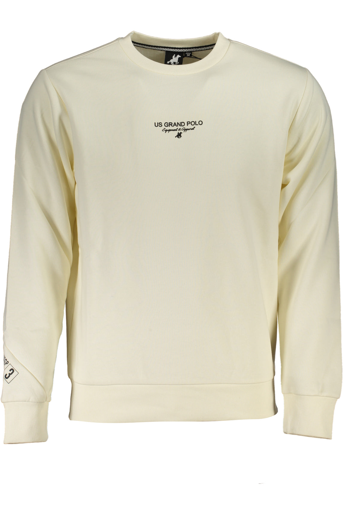 US GRAND POLO MEN'S ZIP-UP SWEATSHIRT WHITE