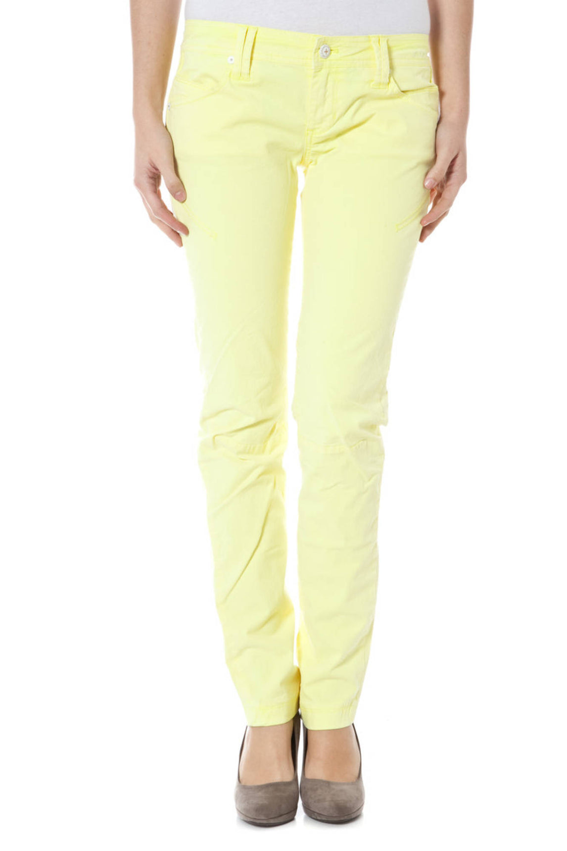 ZUELEMENTS YELLOW WOMEN'S TROUSERS