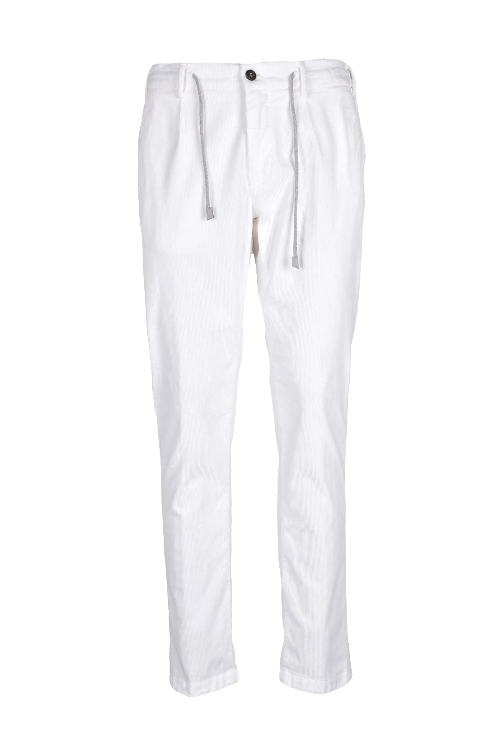 Pantalone in Velluto Bianco