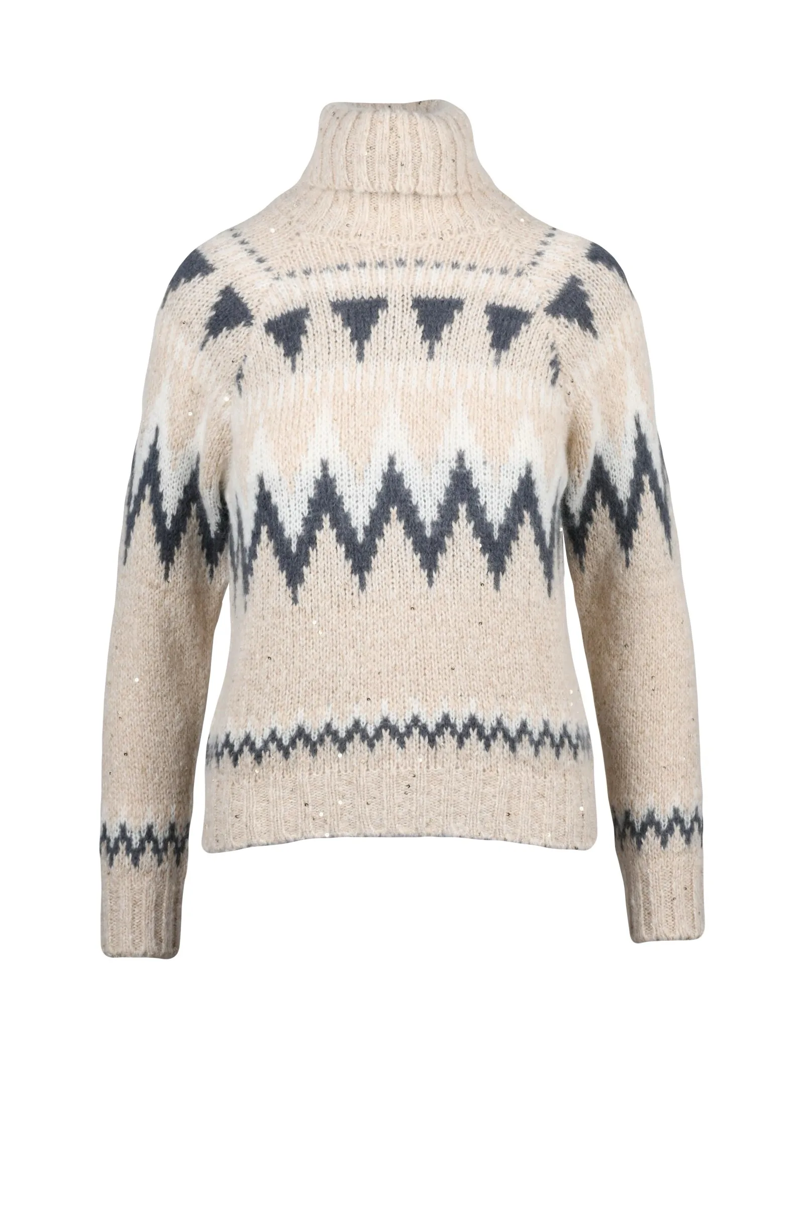 Maglia Collo Alto Beige