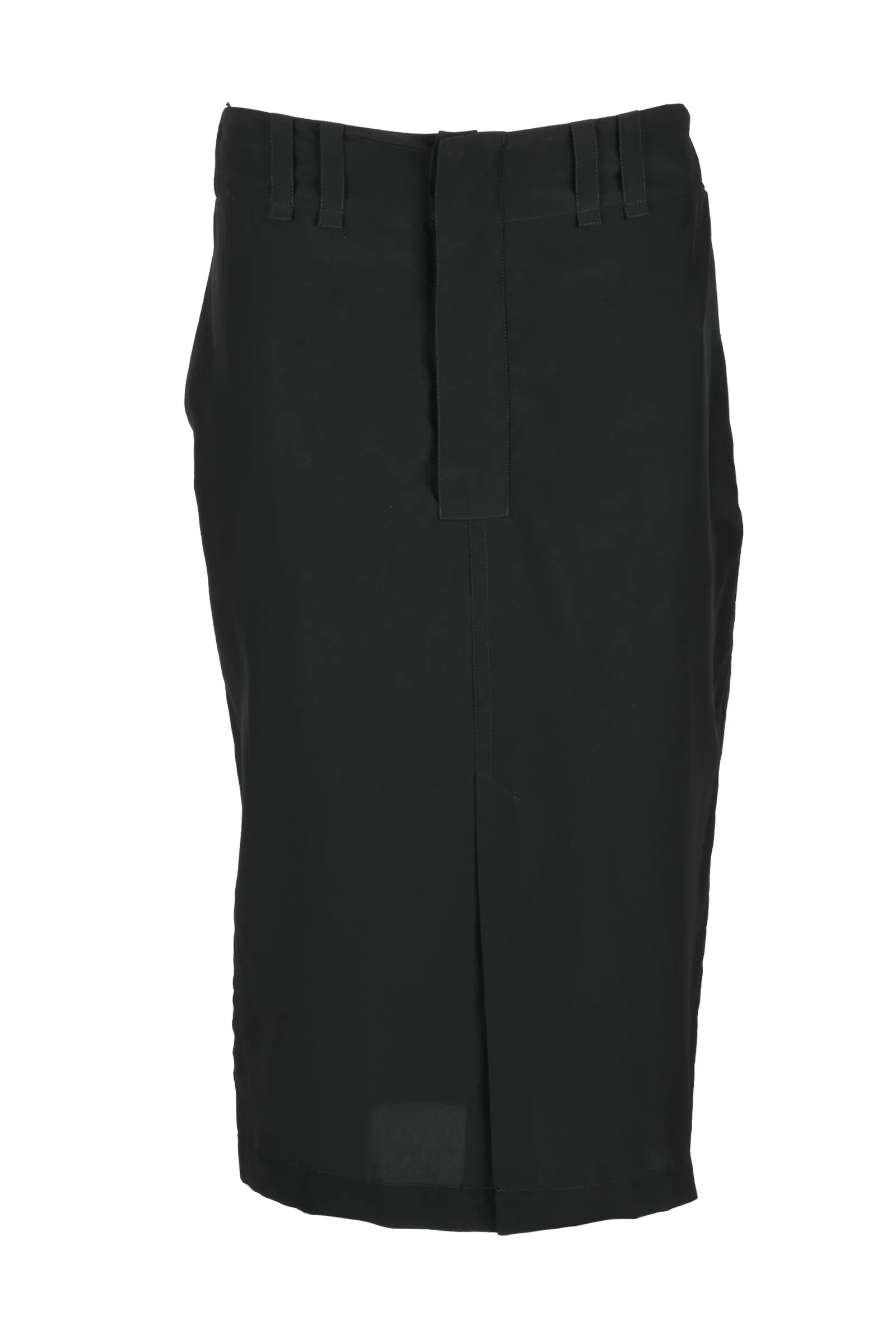 Gonna Longuette in Seta Nero