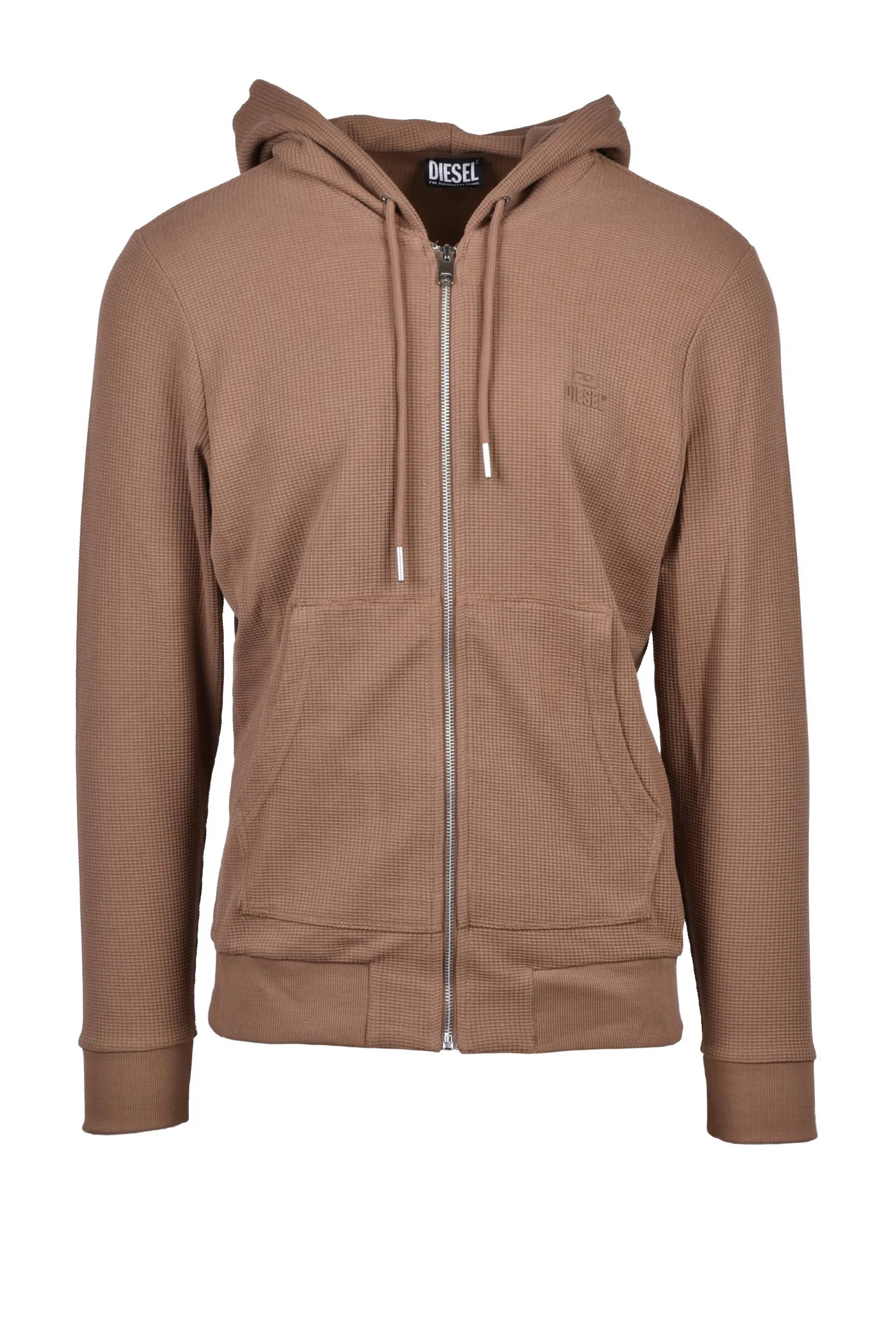Felpa con Zip Marrone