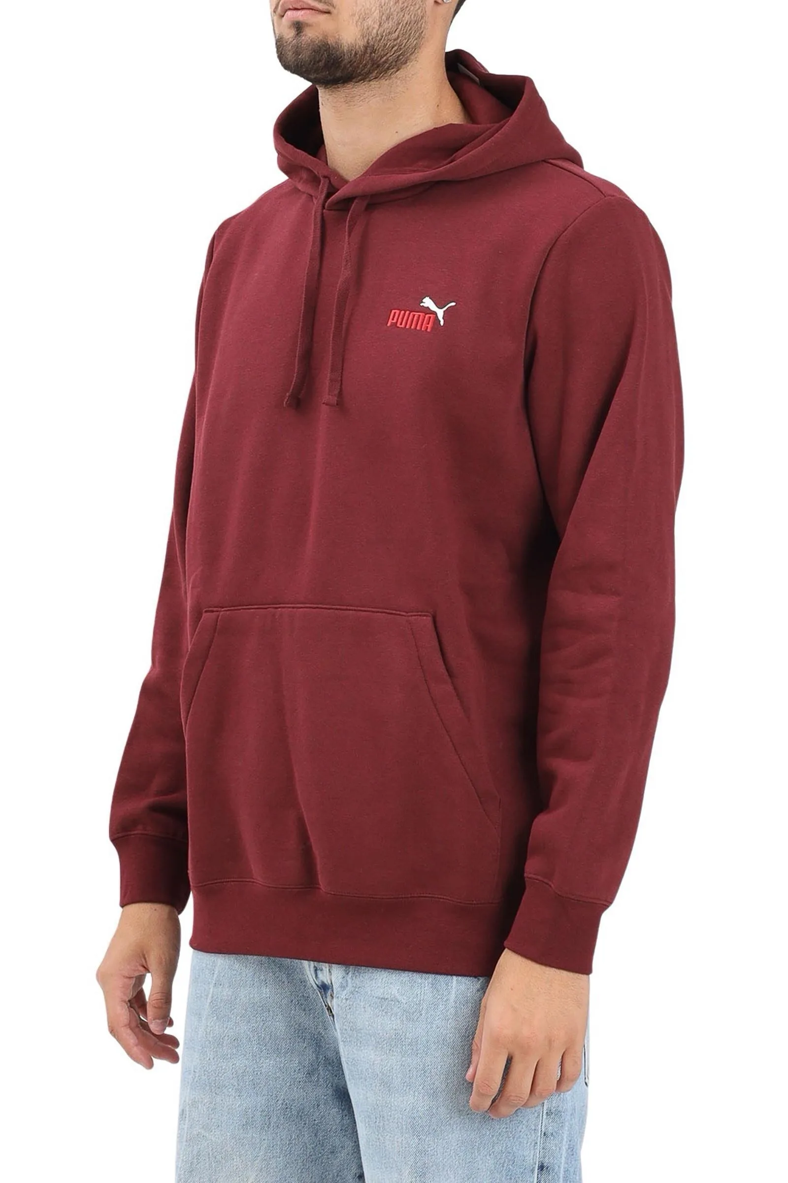 Felpa con cappuccio Rosso