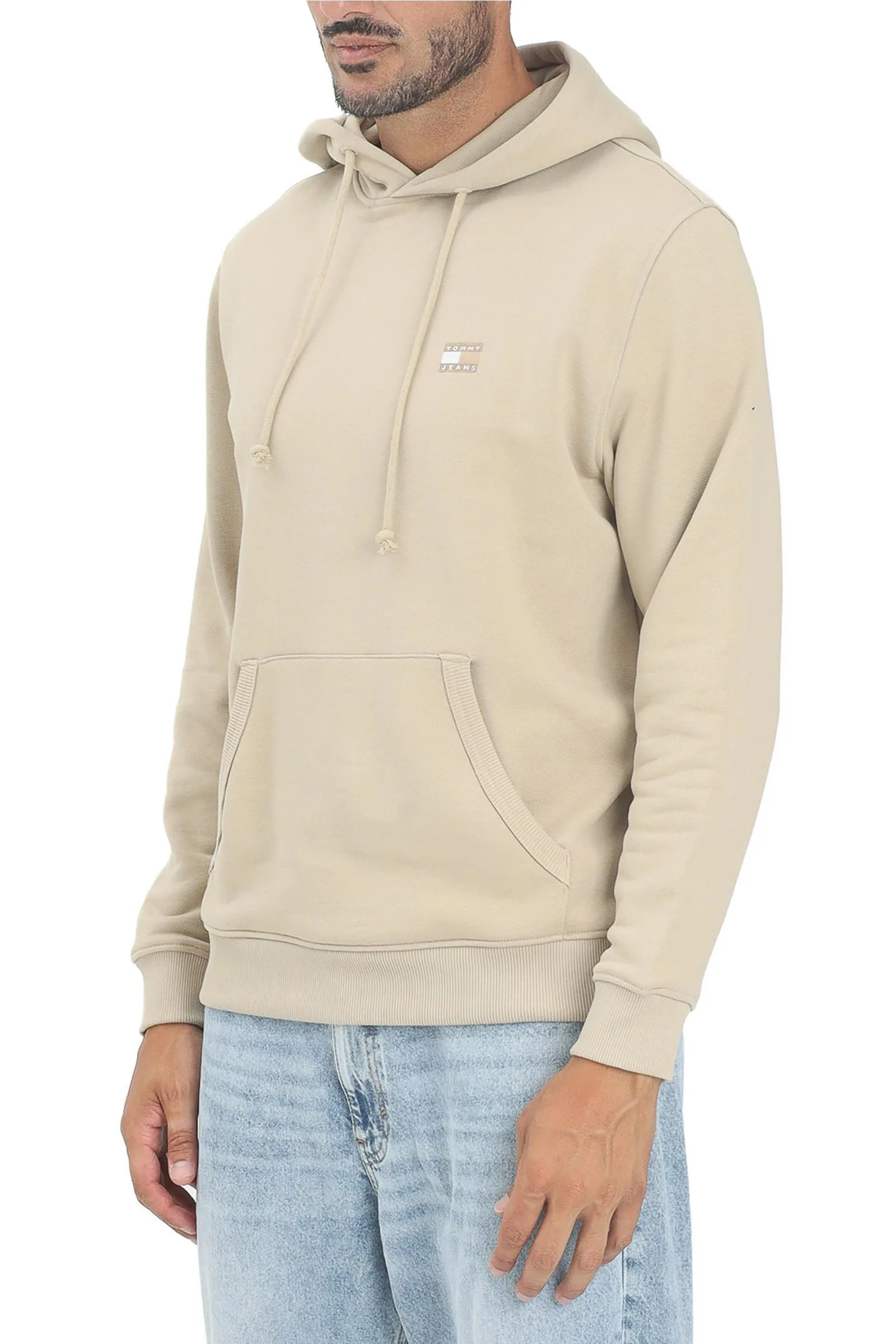 Felpa con Cappuccio Beige