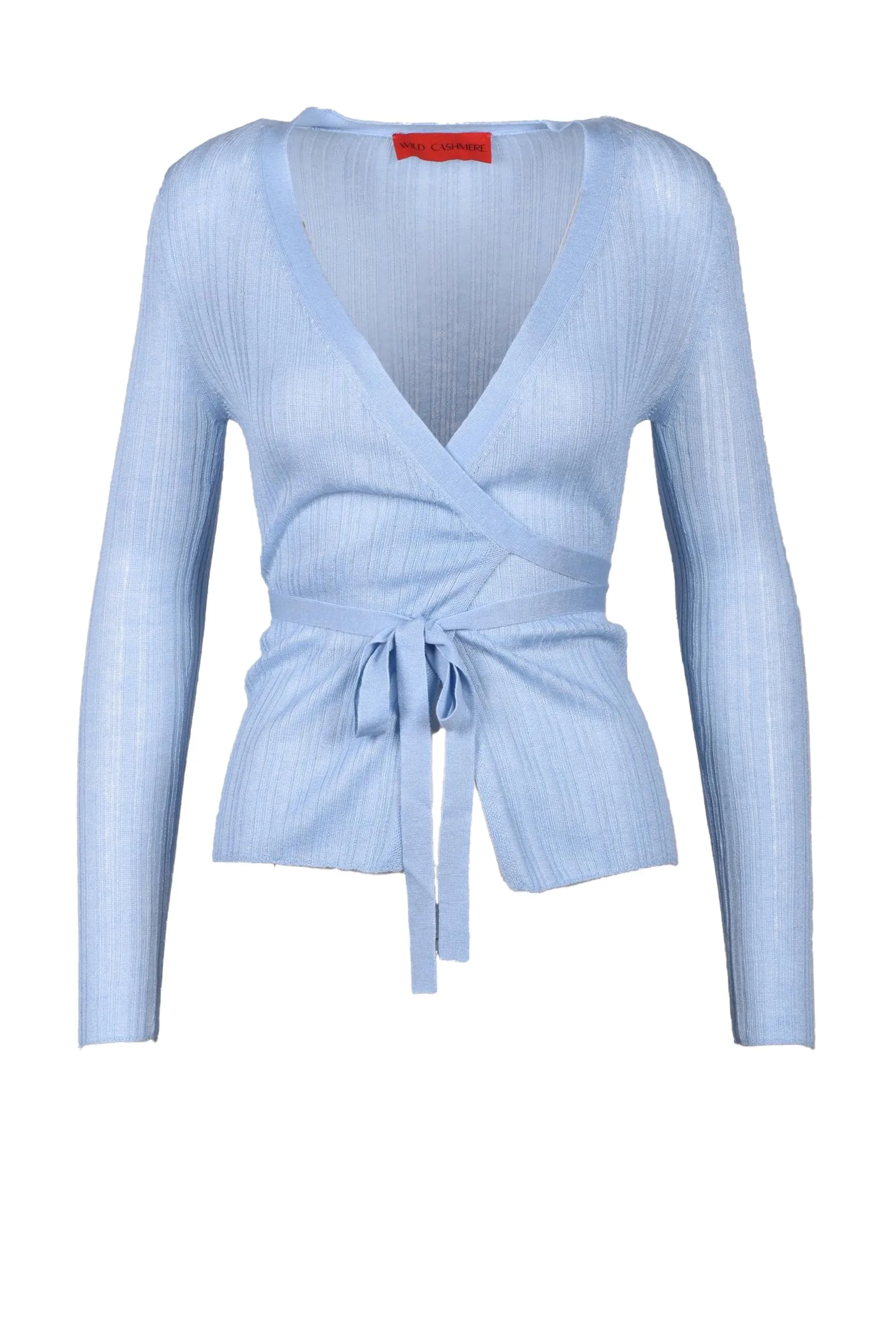 Cardigan Incrociato Azzurro