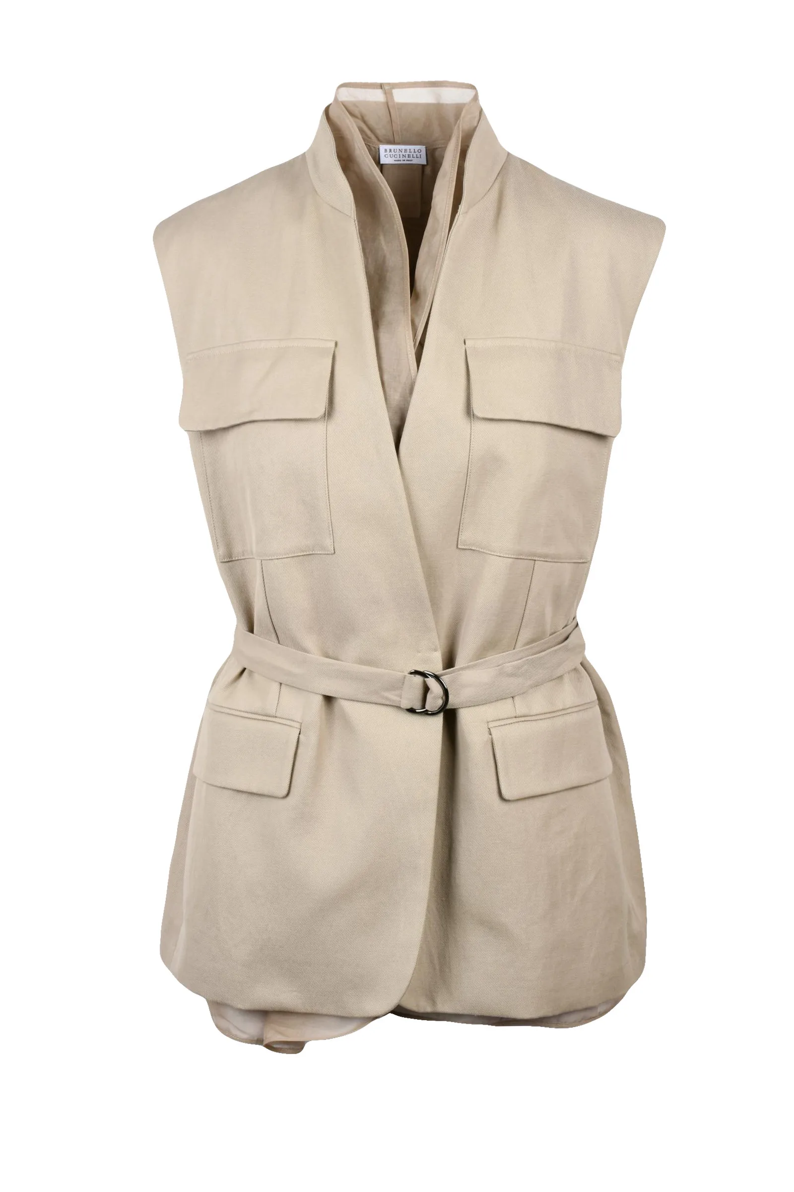 Gilet Smanicato Beige