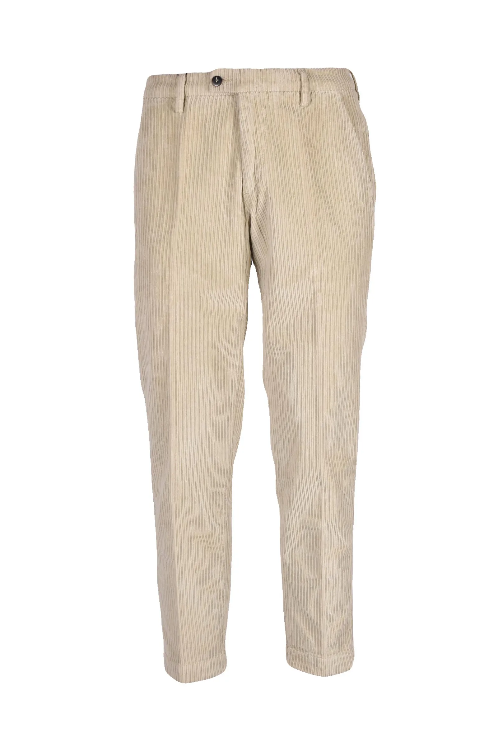 Pantalone Velluto Classico Beige