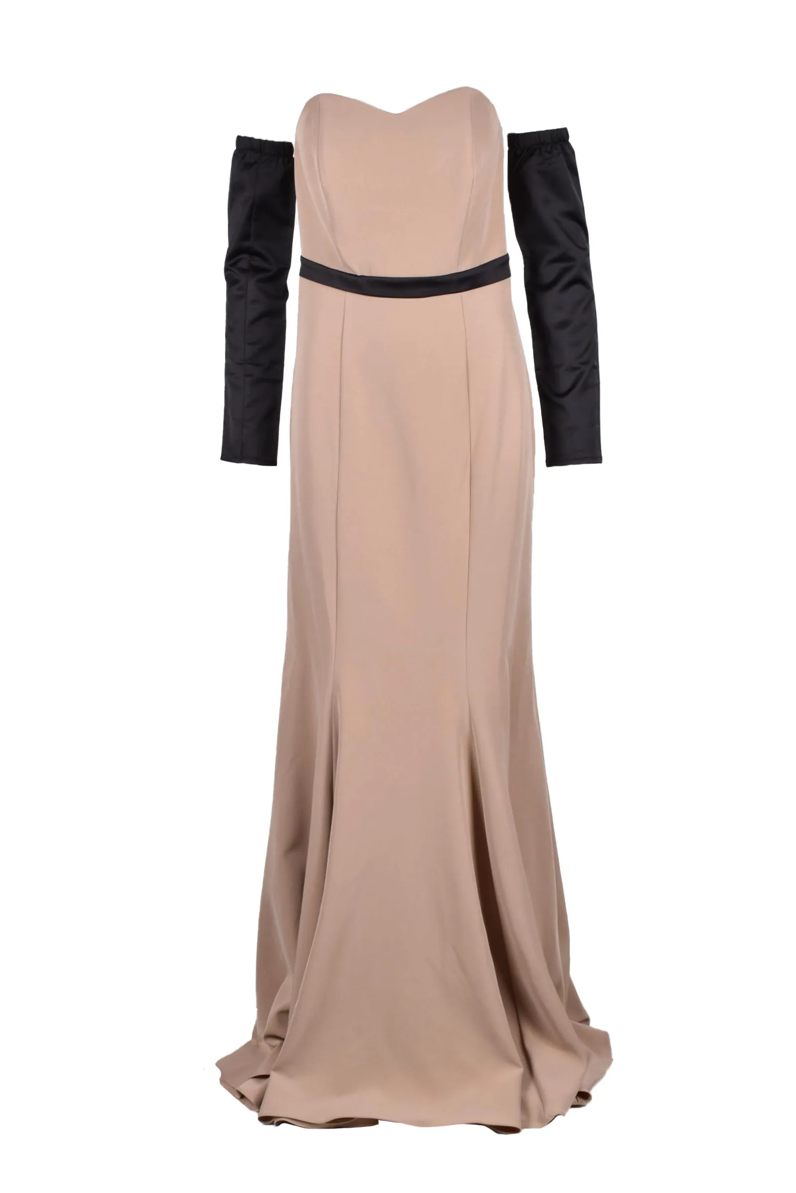 Abito Lungo a Sirena Beige
