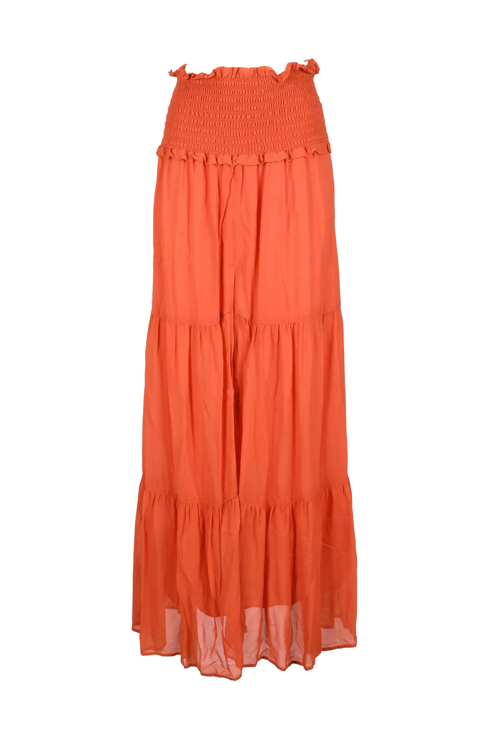 Gonna Lunga in Chiffon Arancione