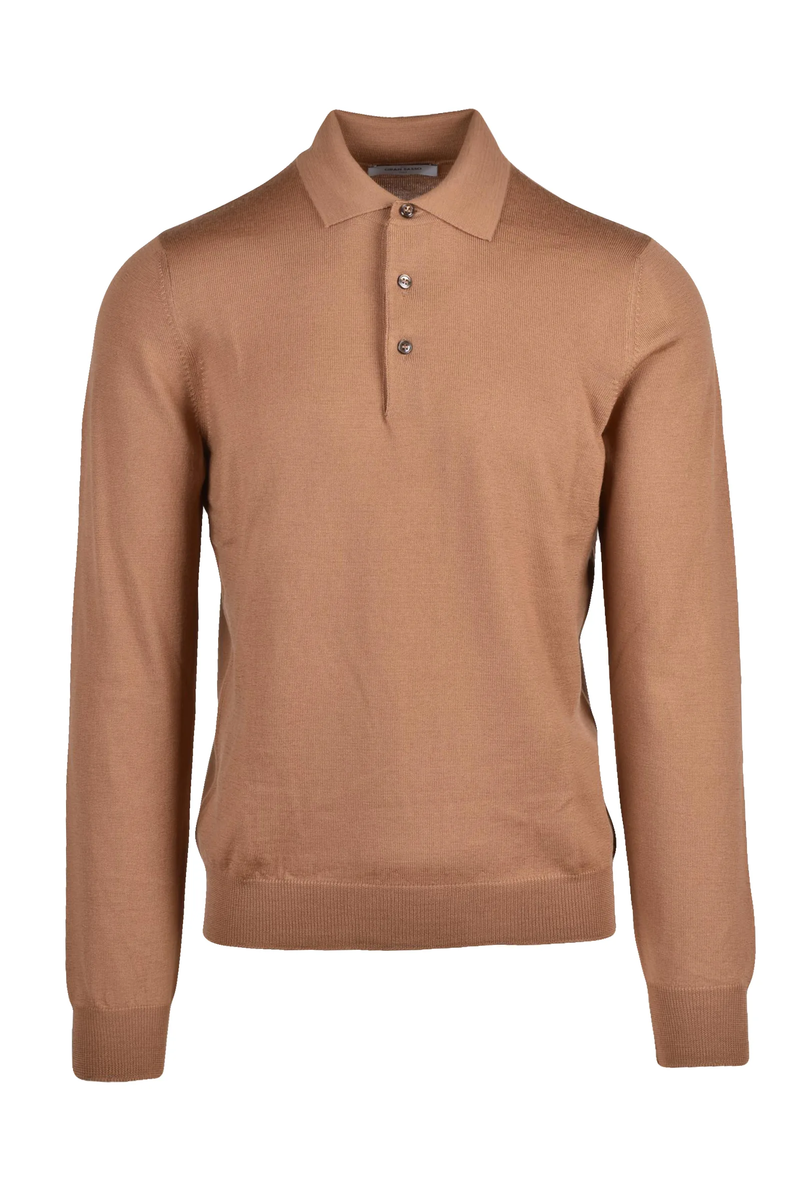 Polo in Maglia Marrone