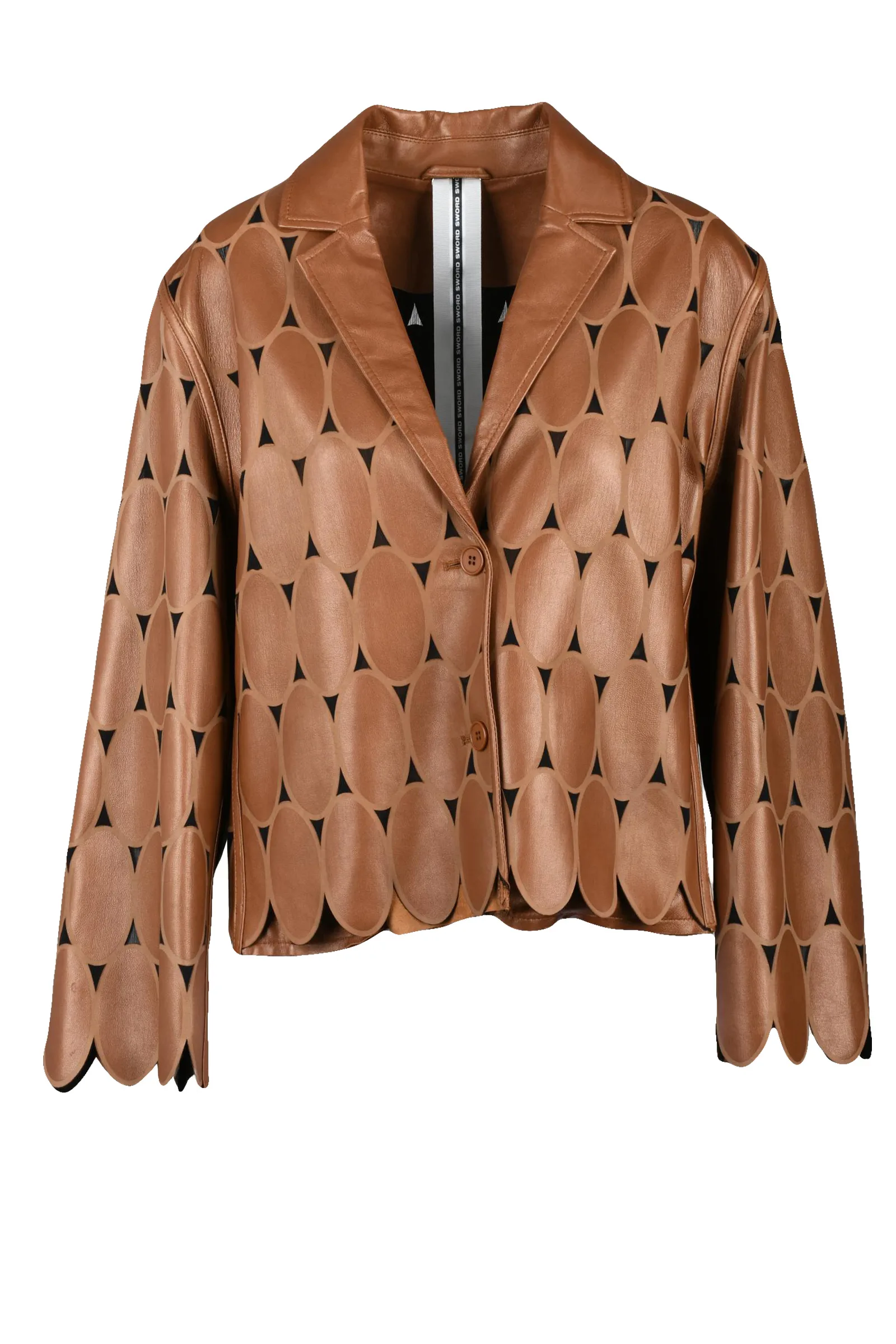 Giacca Corta in Pelle Marrone