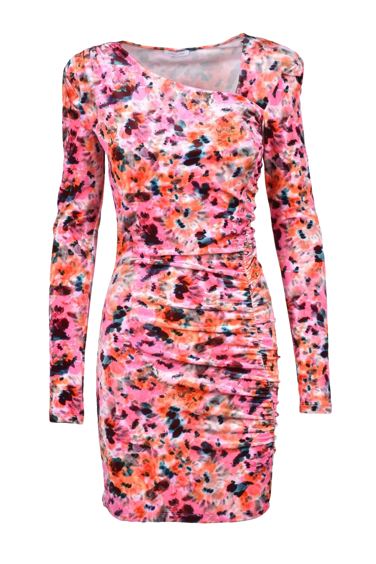 Abito Stretch Velluto Multicolore