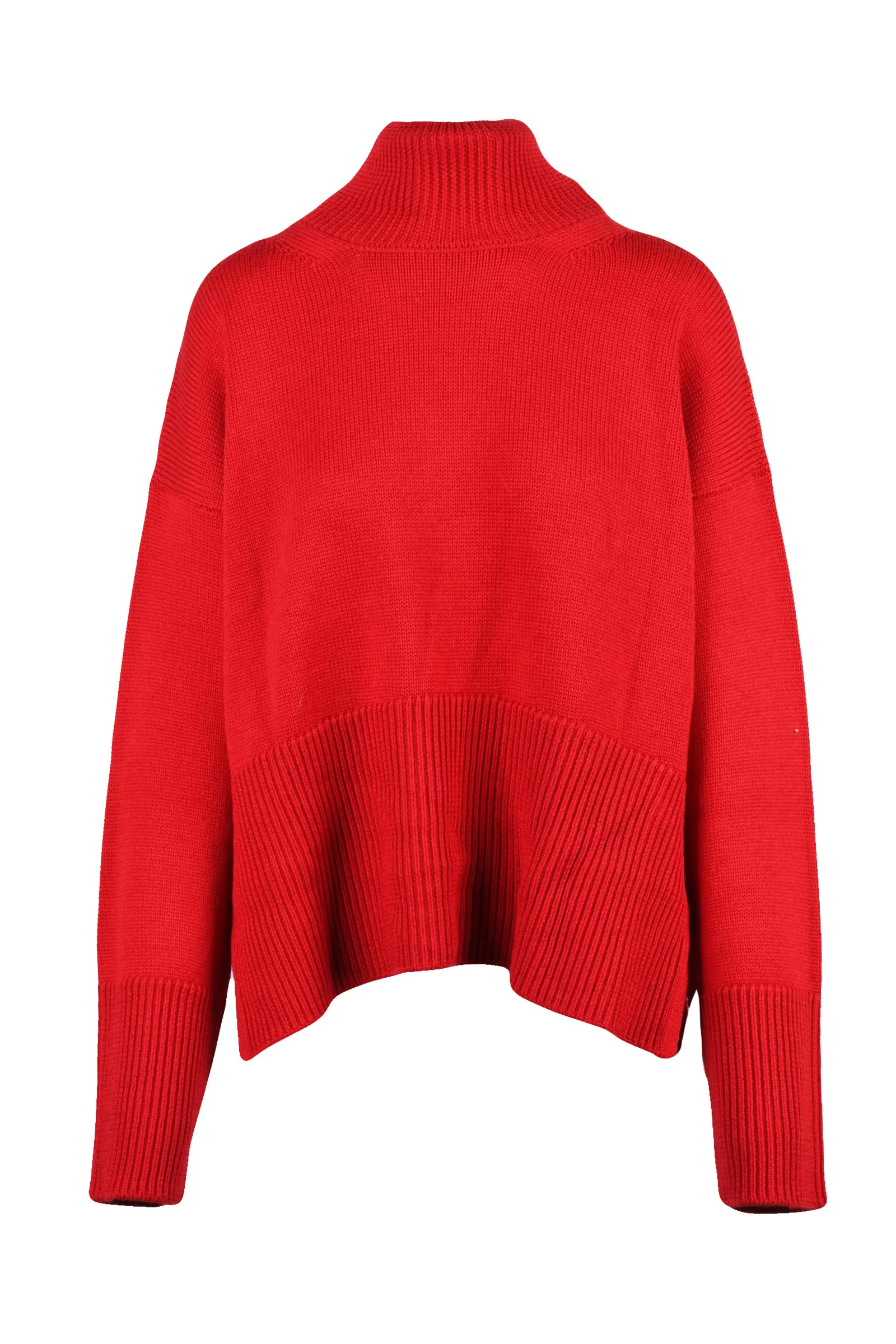 Maglia Oversize Collo Alto Rossa