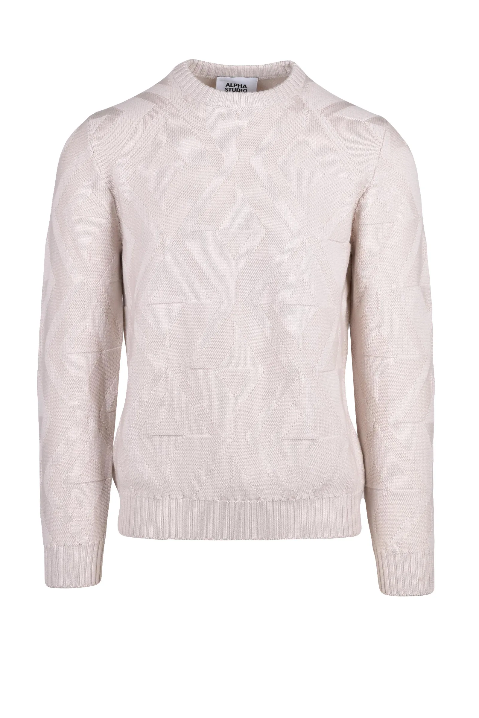 Maglione Girocollo Uomo Beige