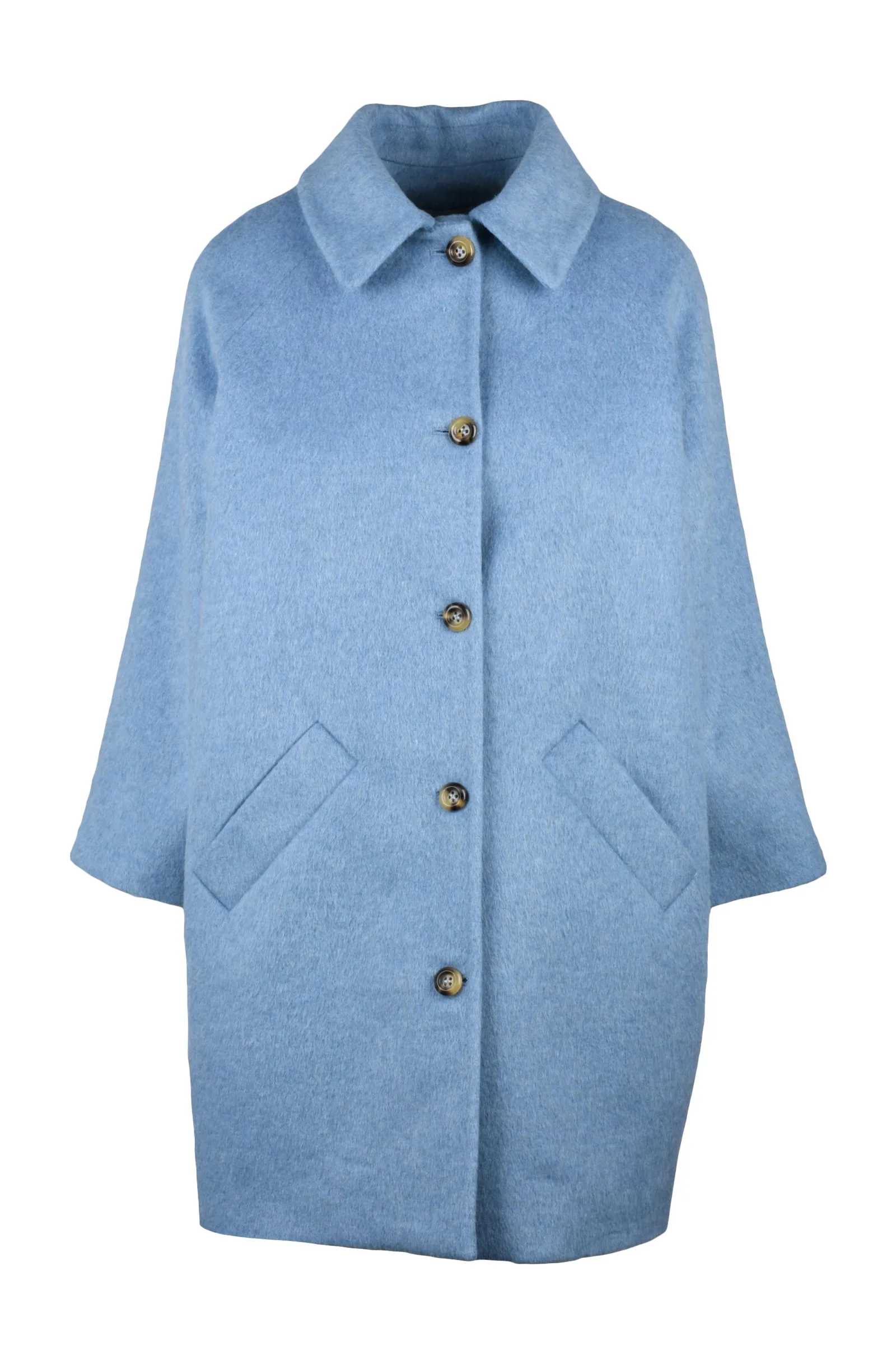 Cappotto Lungo Azzurro