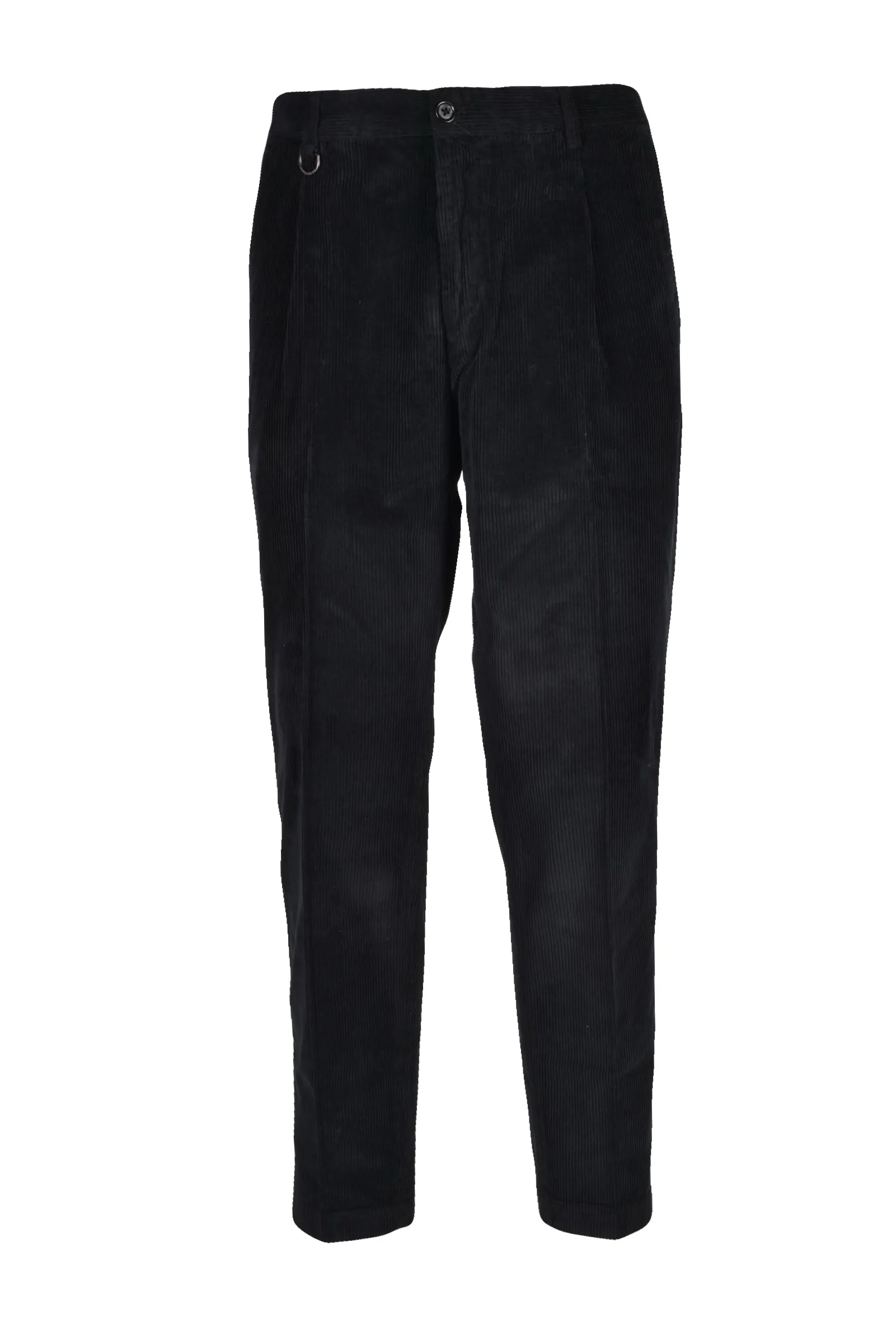 Pantalone Nero in Velluto a Coste