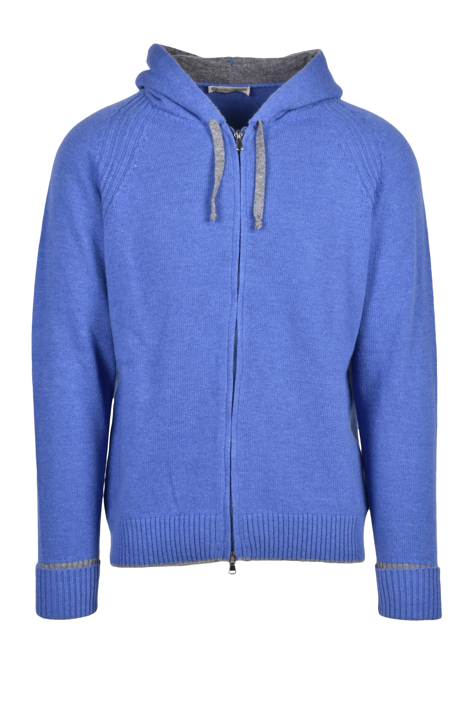 Maglione a Felpa con Zip Azzurro