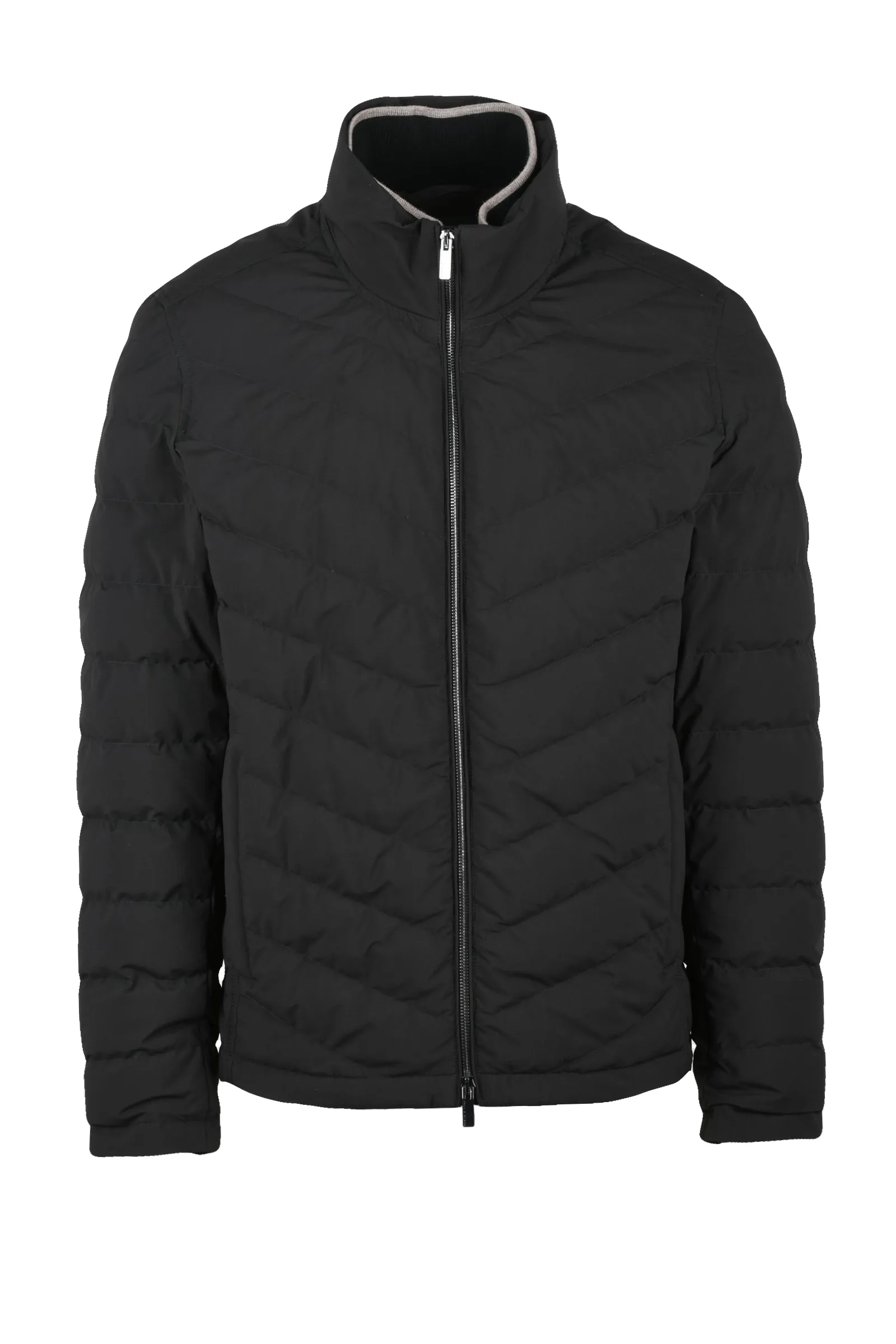 Schwarze Daunenjacke
