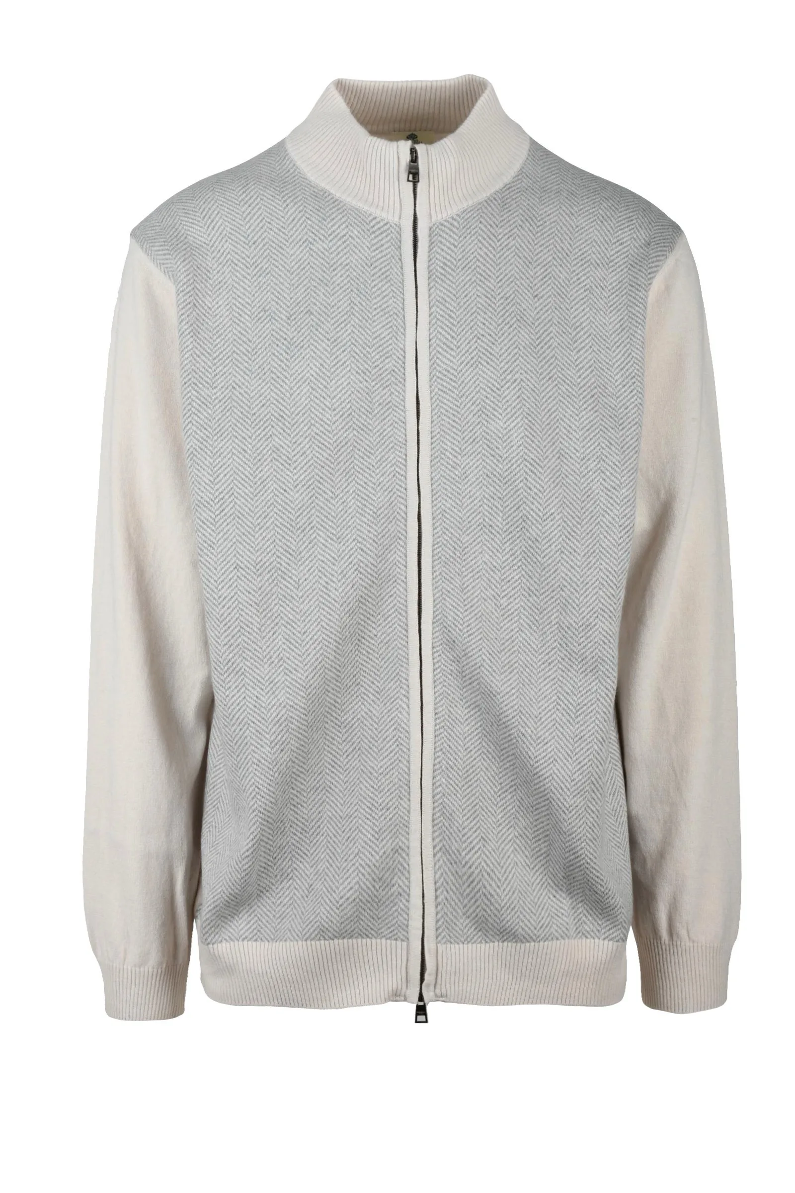 Cardigan con Zip Grigio