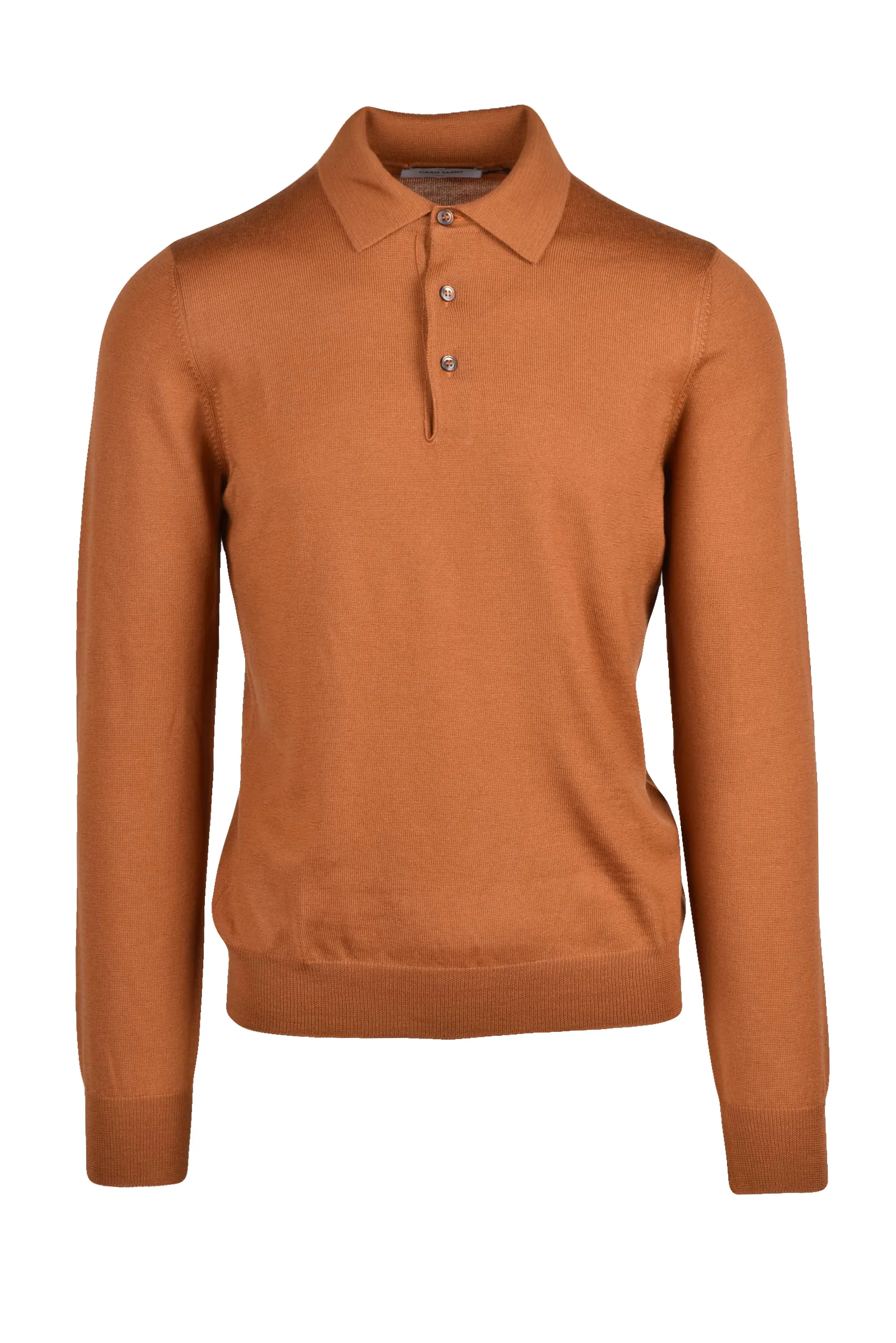 Polo in Maglia Marrone
