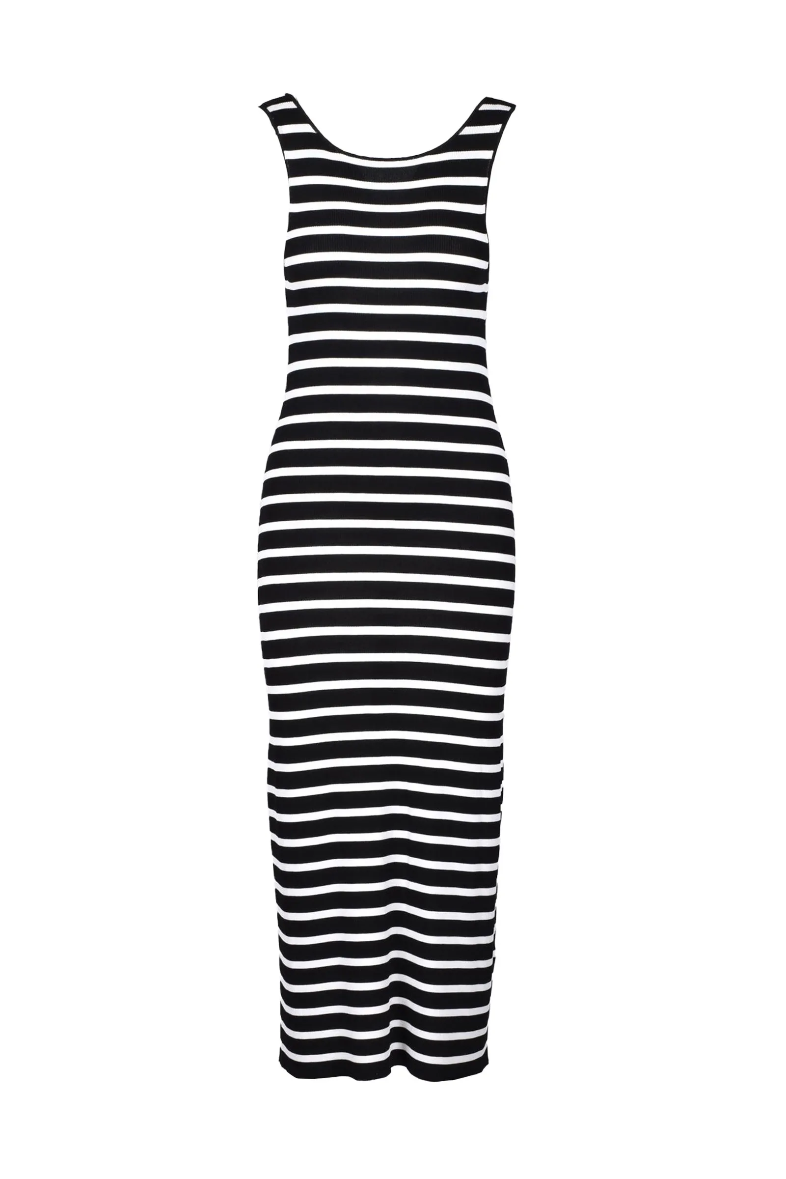 Abito Lungo in Maglia Nero