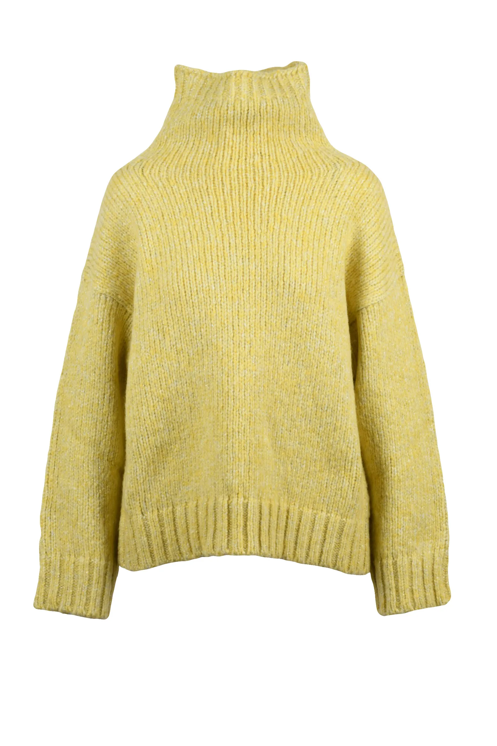 Maglione Collo Alto Giallo