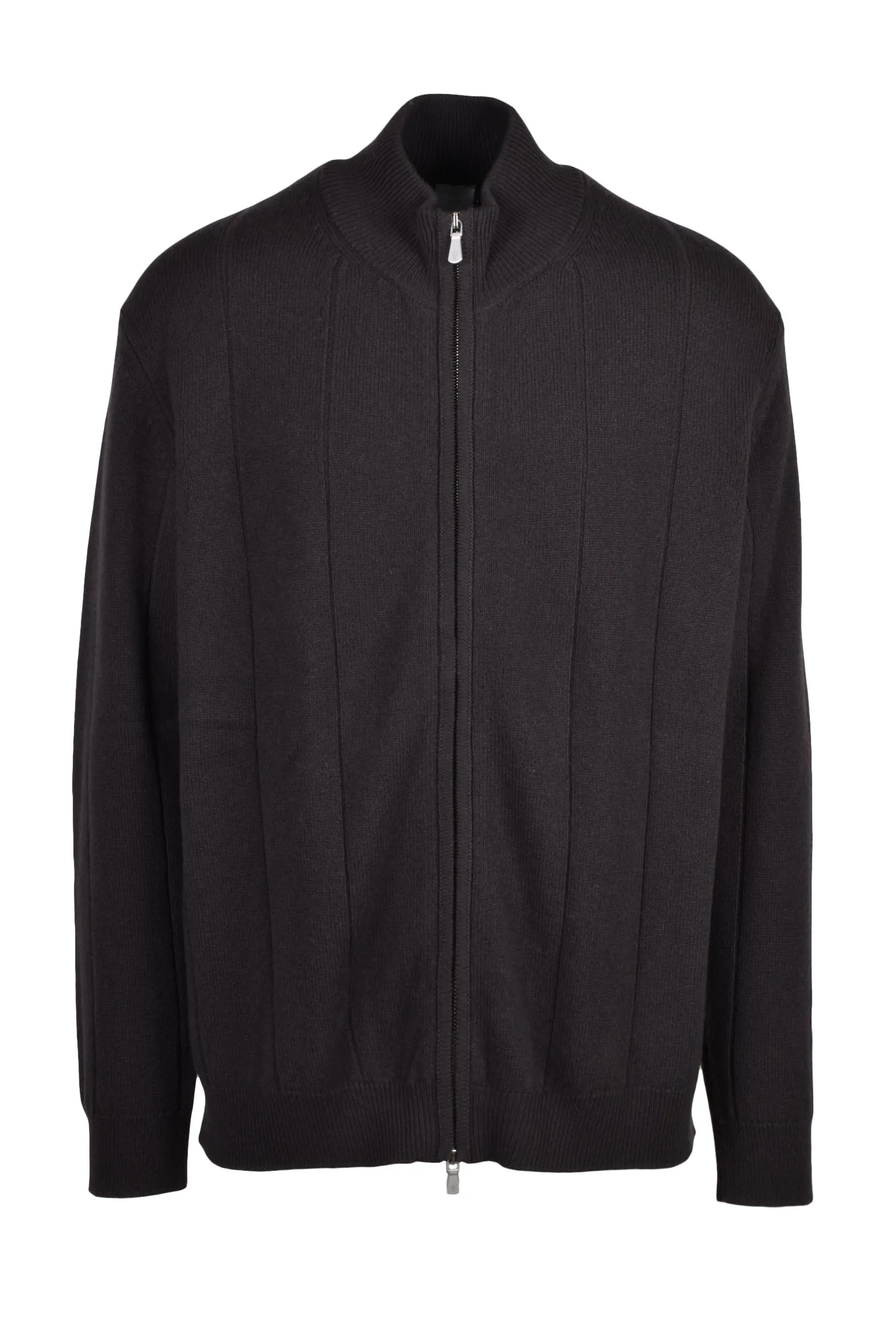 Pullover con Zip Marrone