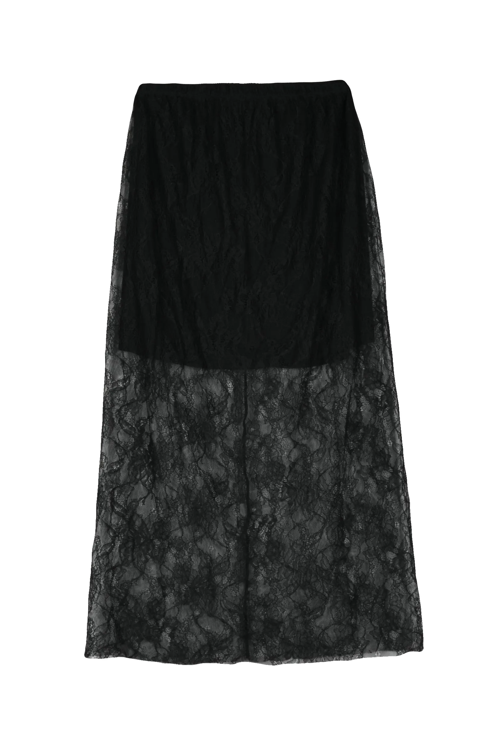 Gonna Longuette in Pizzo Nero