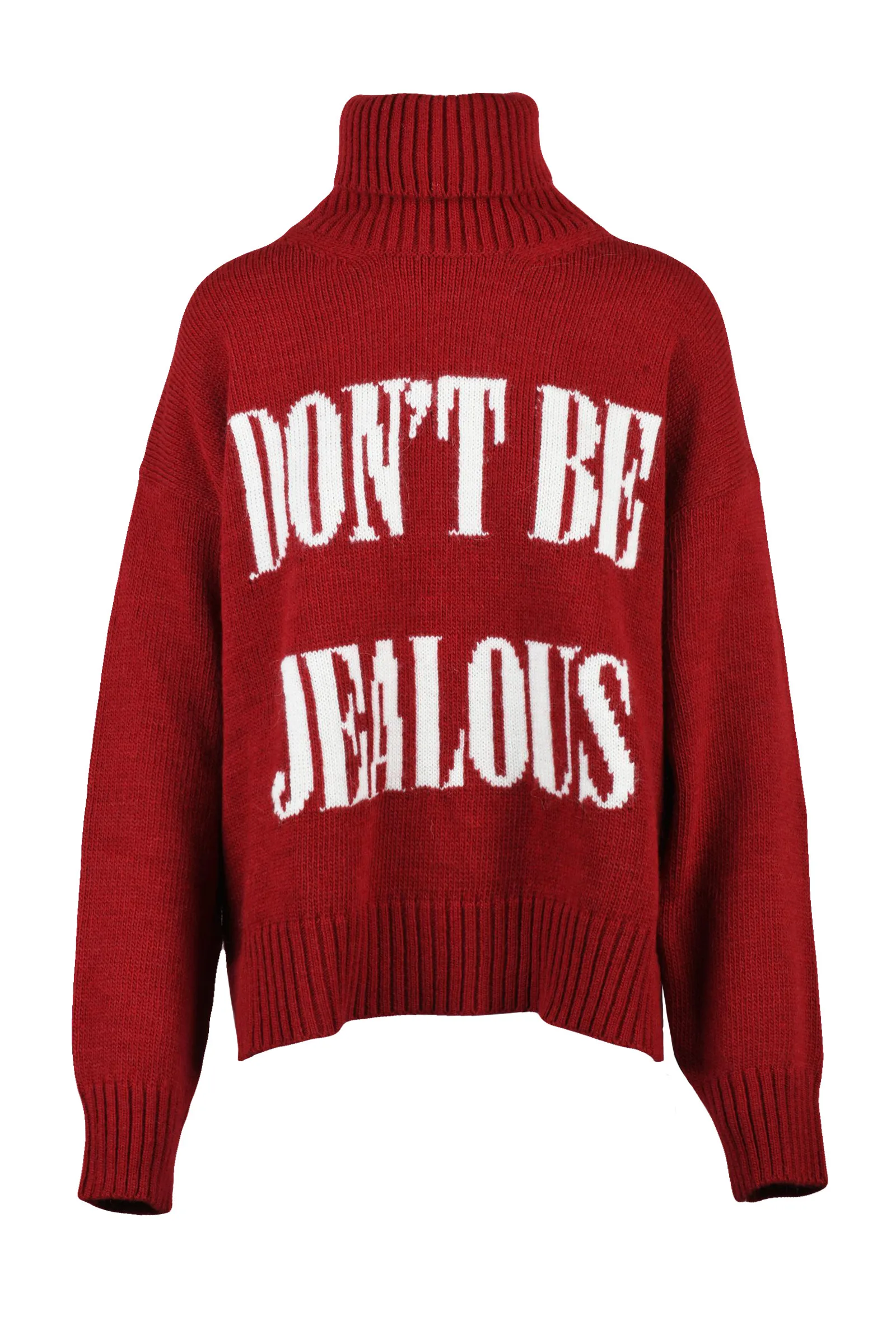 Maglione Collo Alto Rosso