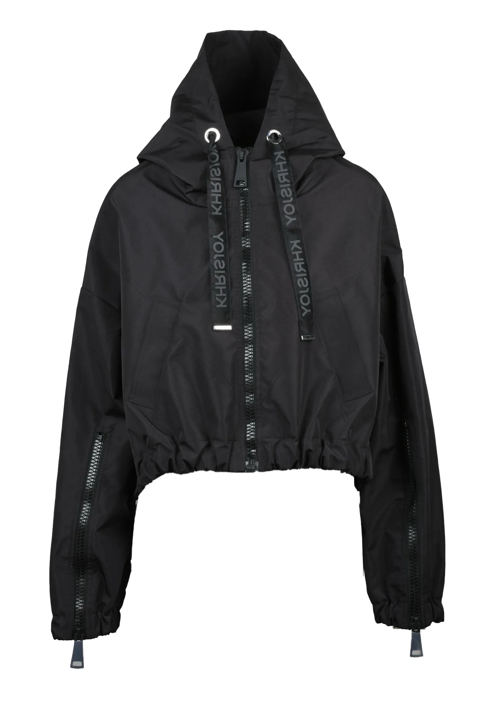 Giacca a Vento Crop Nera