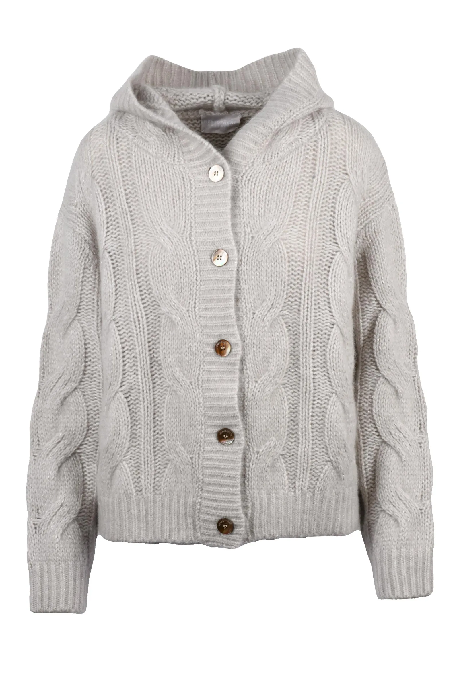Cardigan con Cappuccio Beige