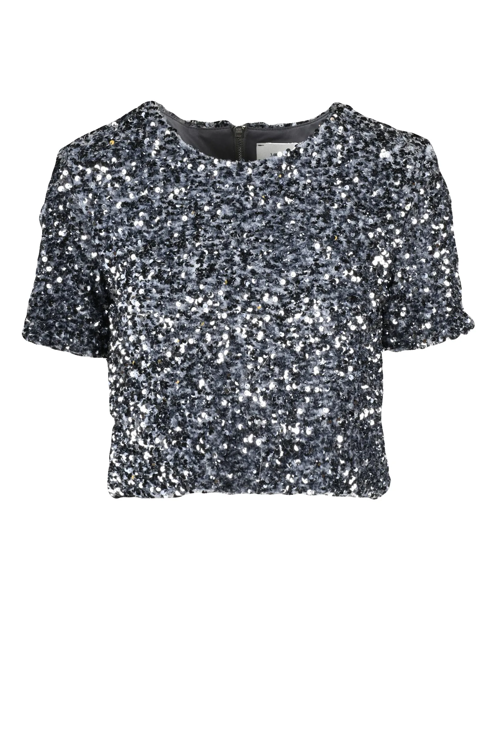 Top in Paillettes Argento