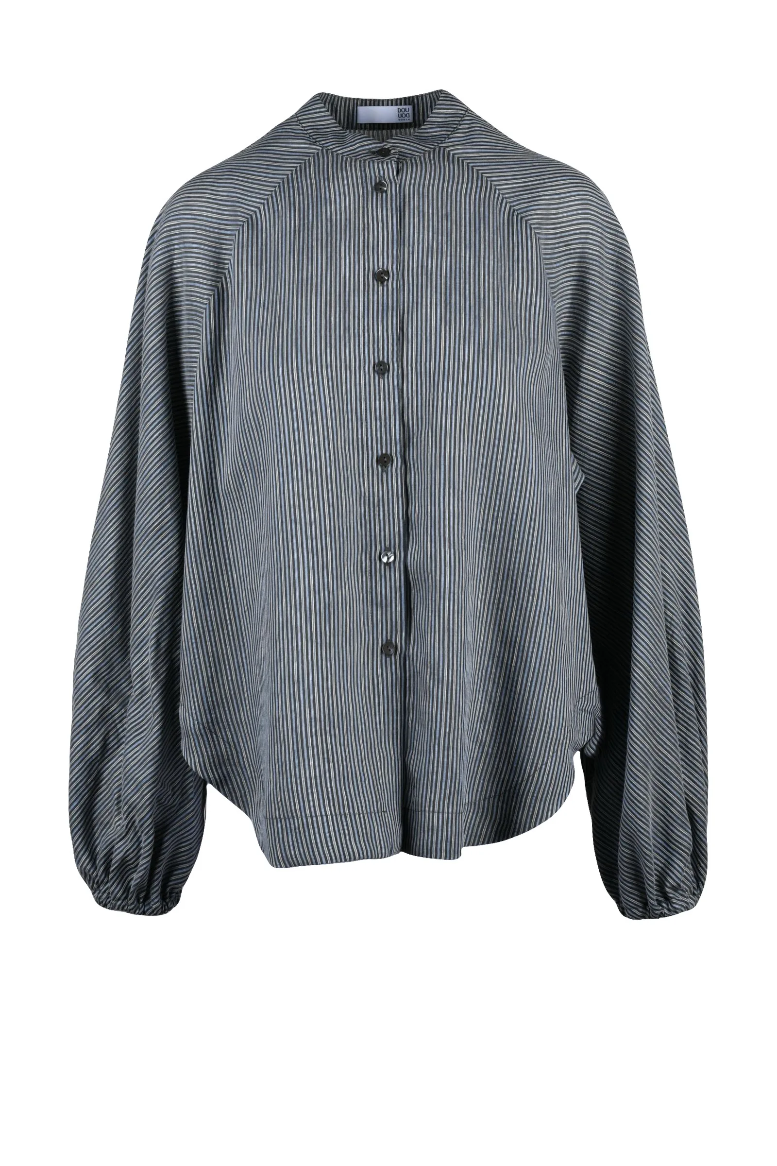 Camicia Coreana a Sbuffo Grigio
