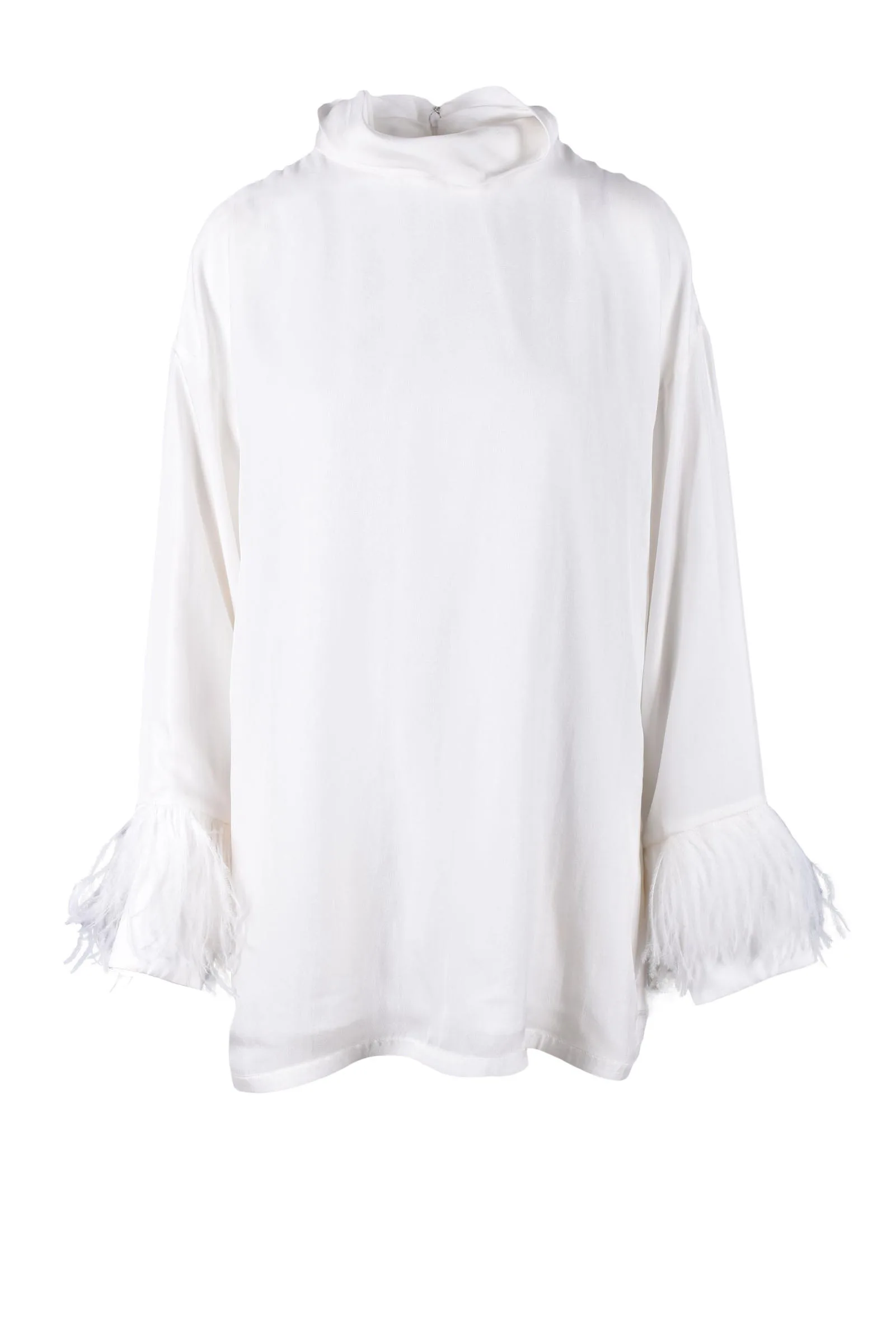 Blusa in Seta Bianco