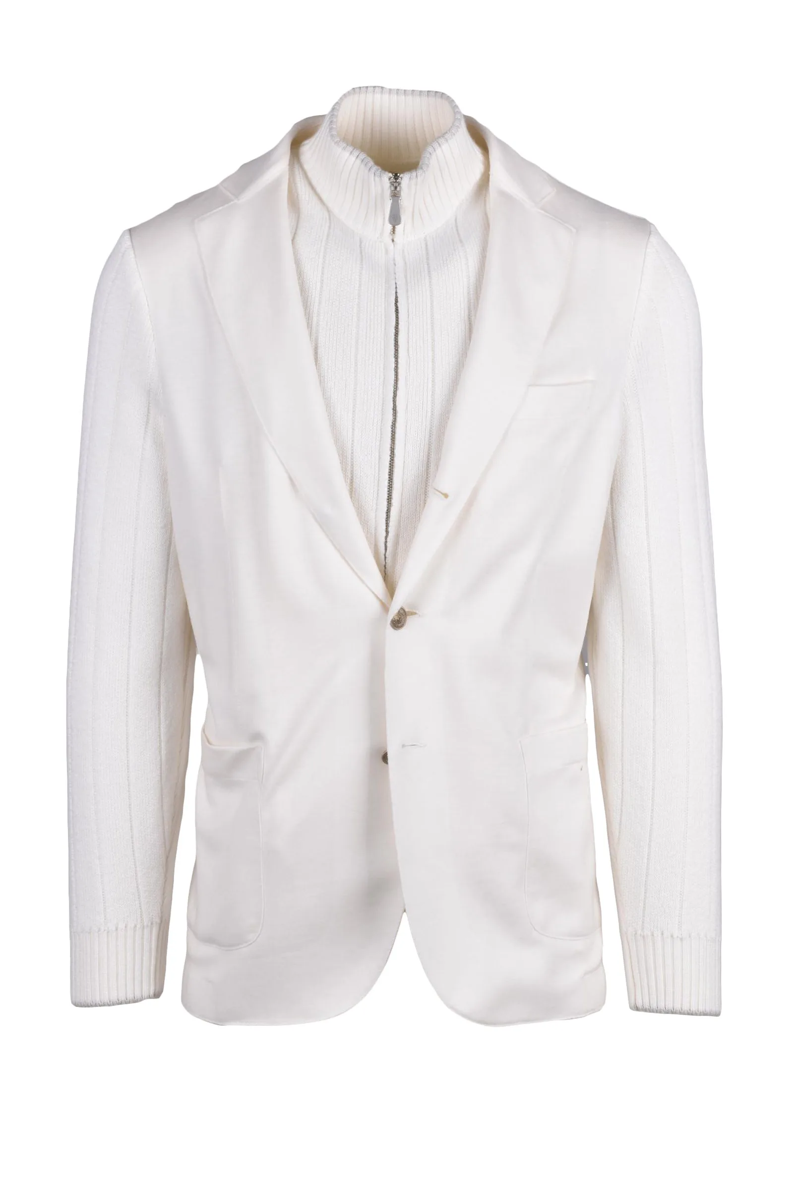 Blazer in Maglia Bianco