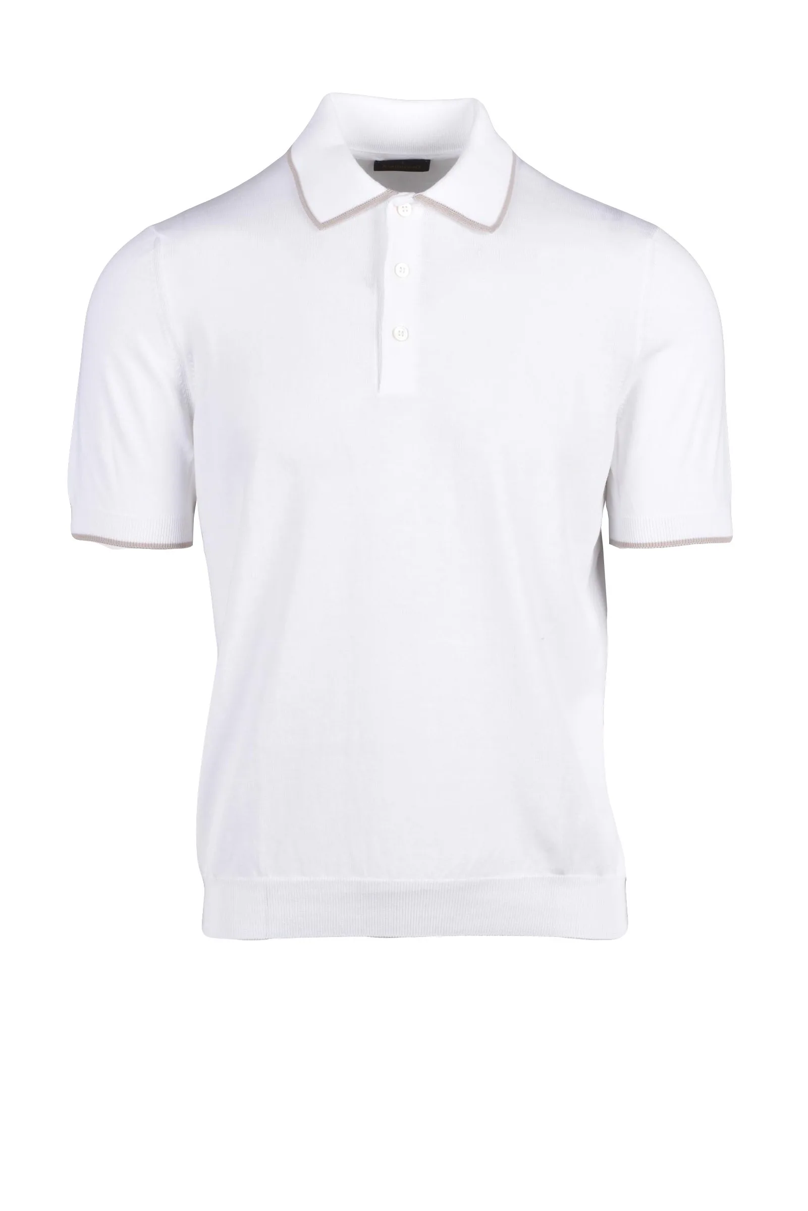 Polo in Maglia Bianco
