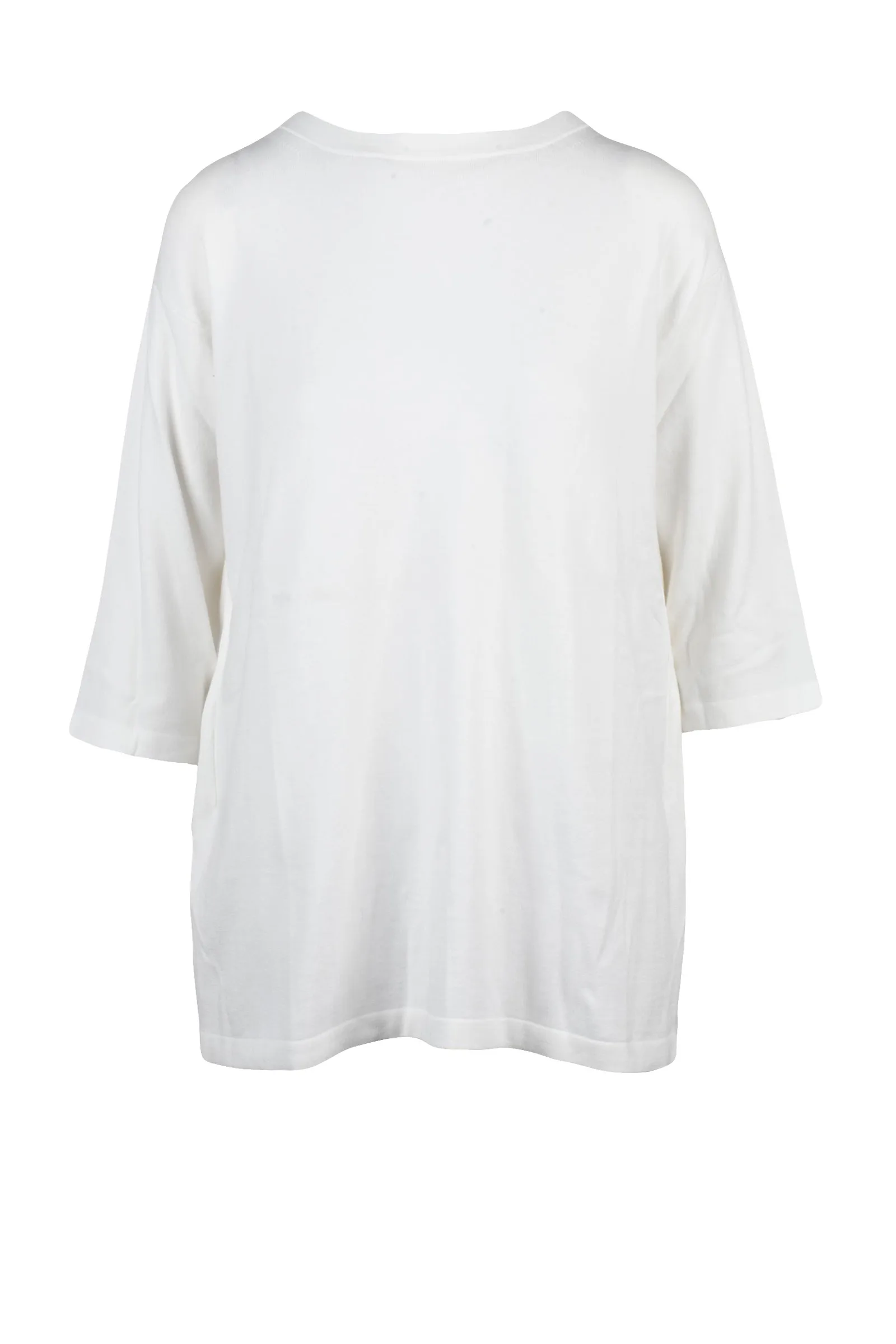 Maglia Girocollo Larga Bianca