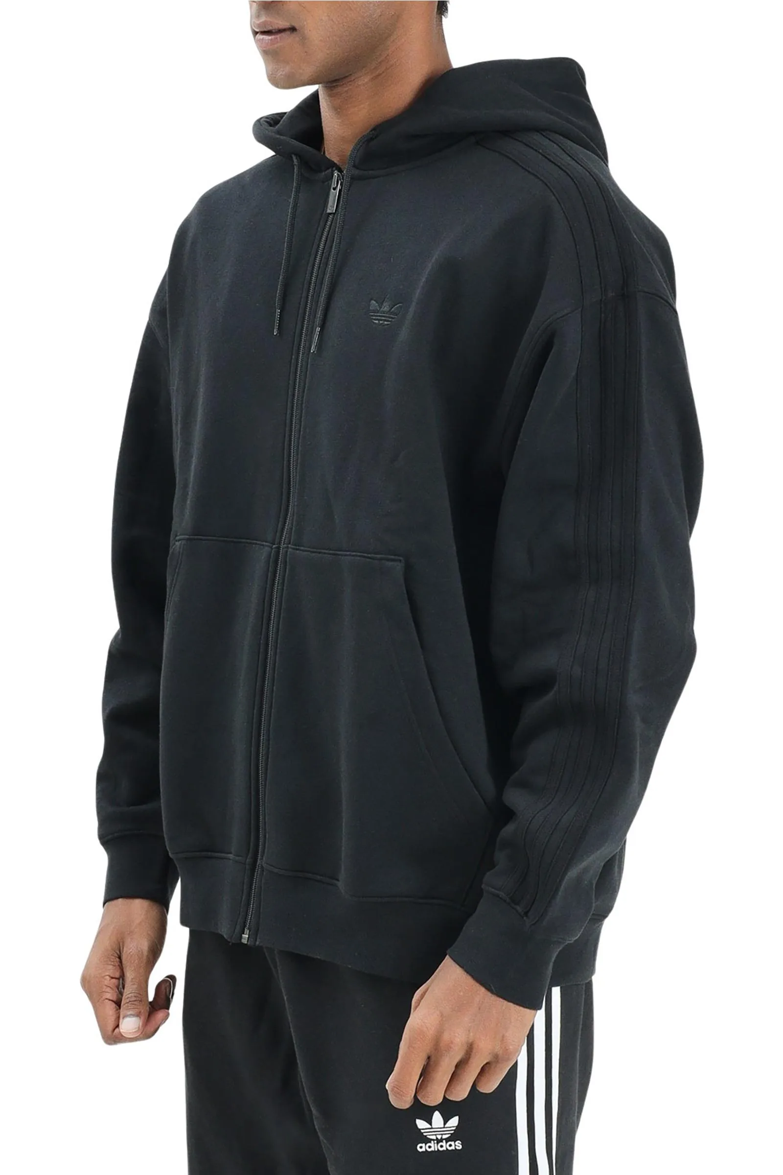 Felpa con Zip Nero