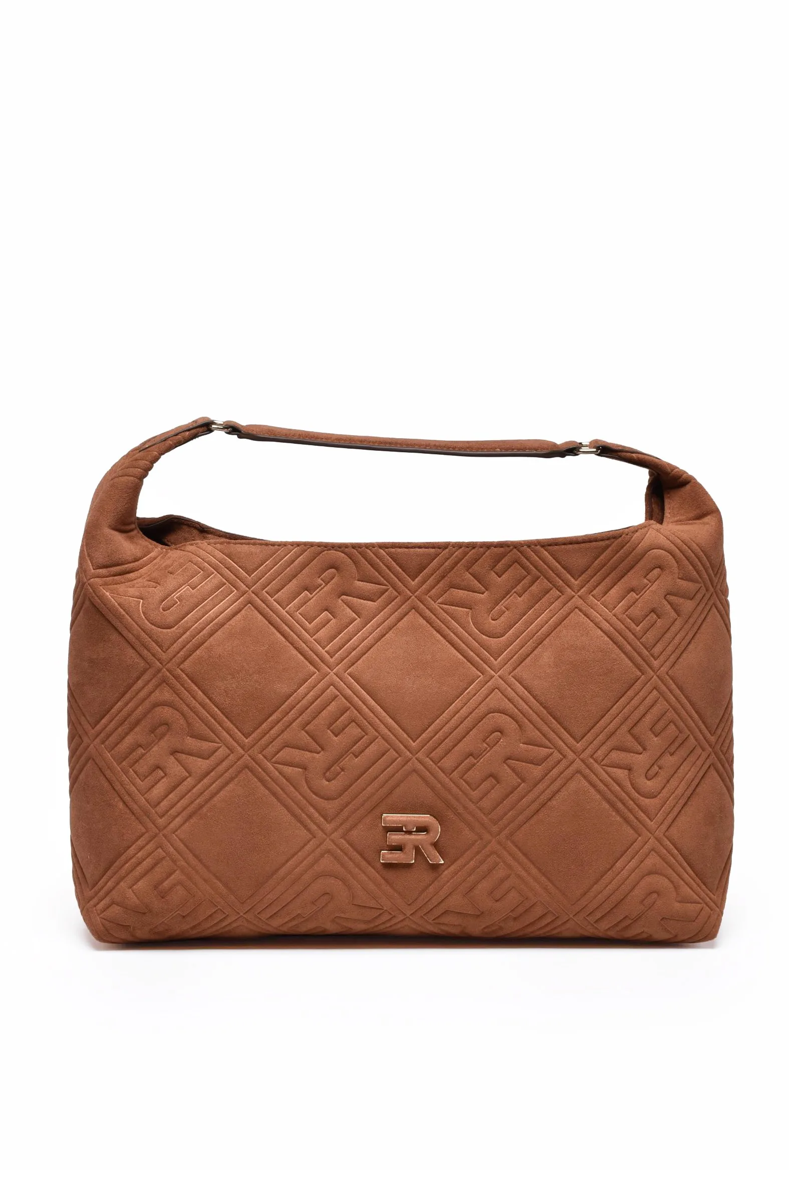 Bolso de hombro marrón