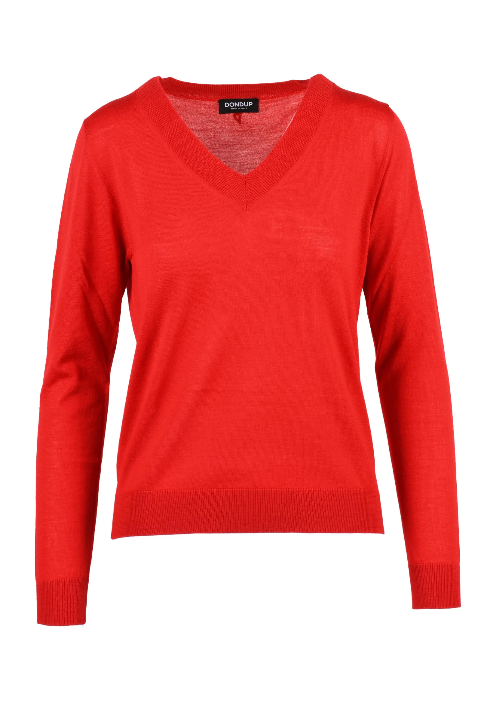 Pullover Scollo a V Rosso