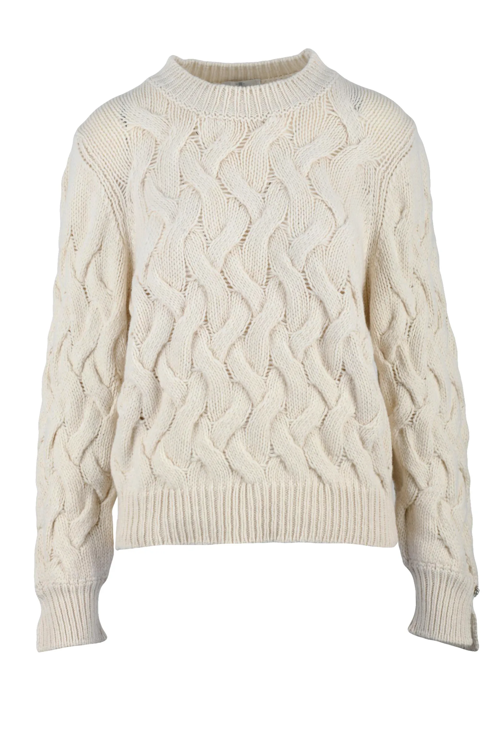 Maglione Intrecciato Bianco