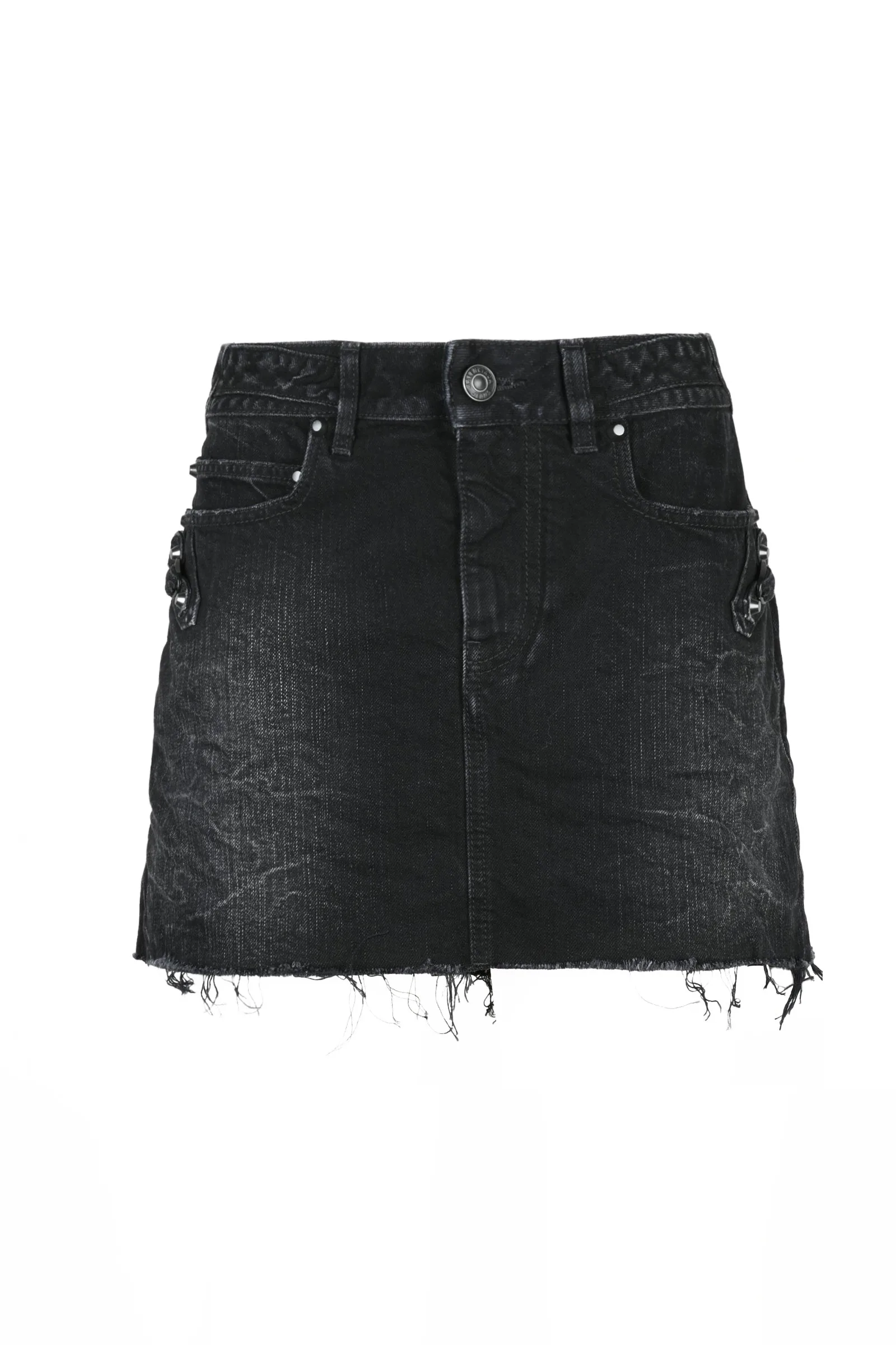 Gonna in Denim Nero
